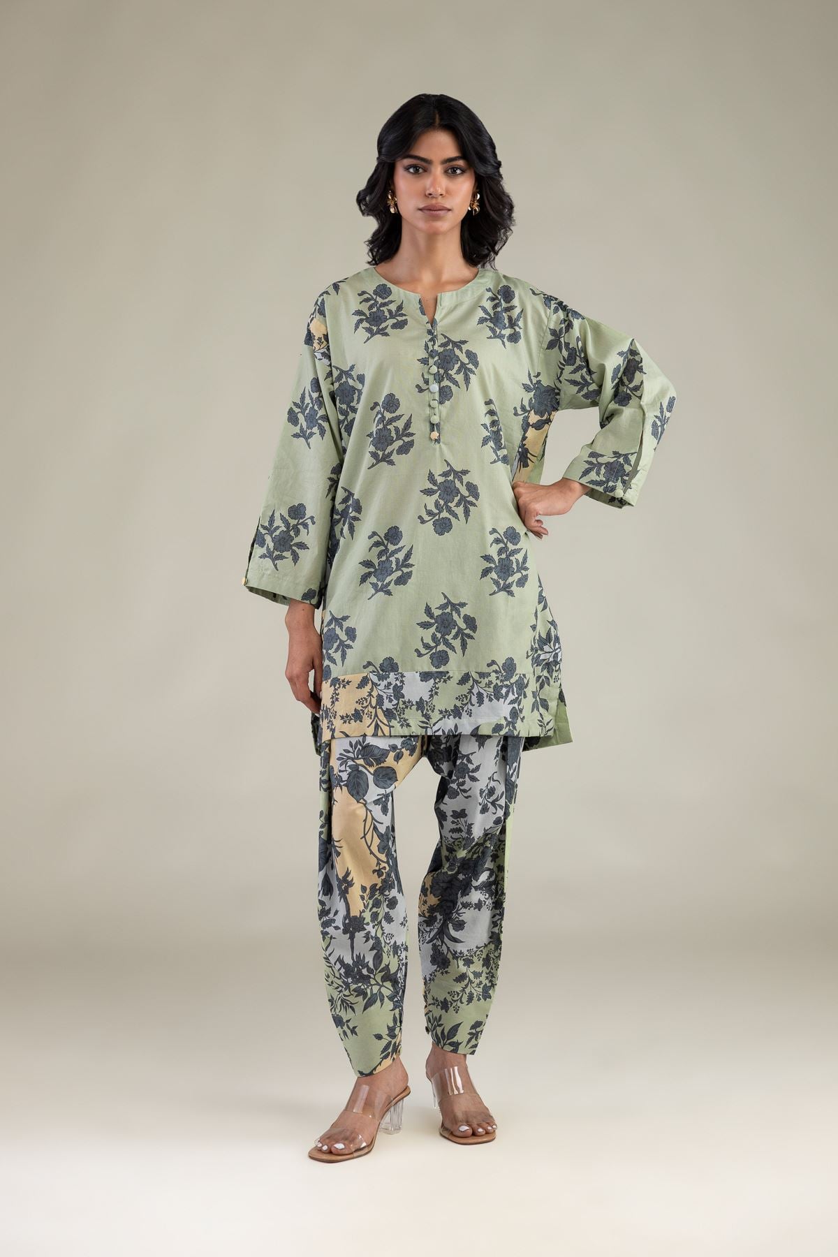 Floral Short Kurta