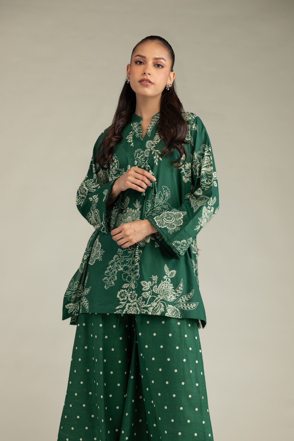 Green Cambric Kurta