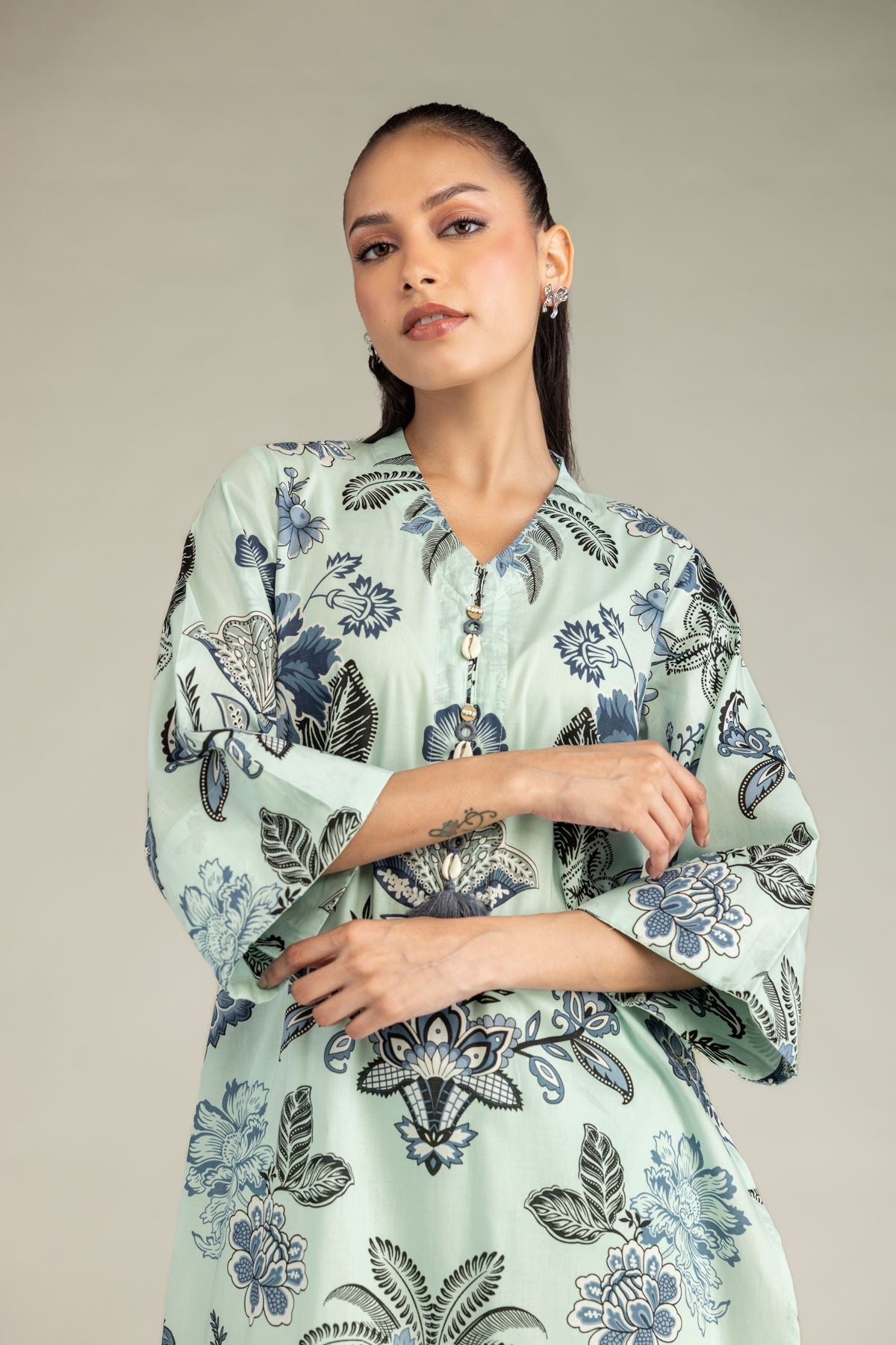 Floral Cambric Kurta
