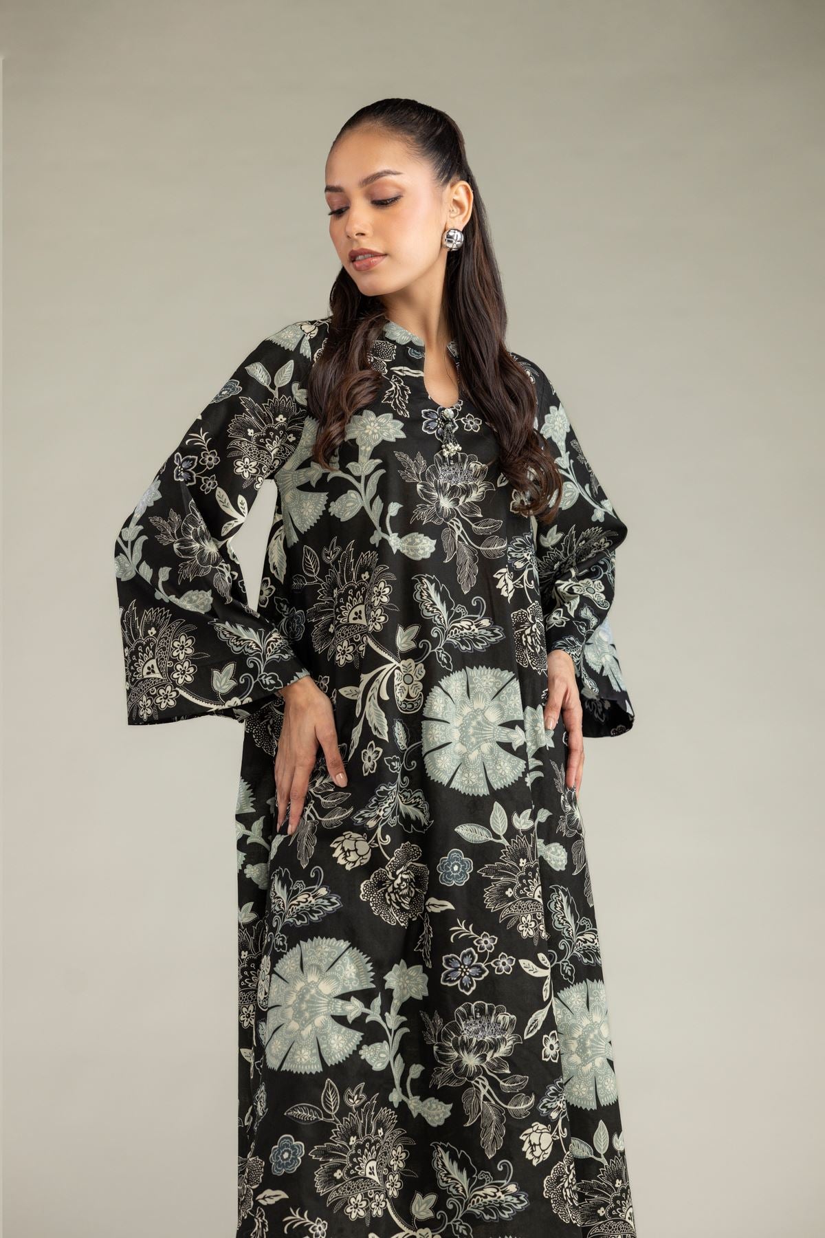 Black Cambric Kurta