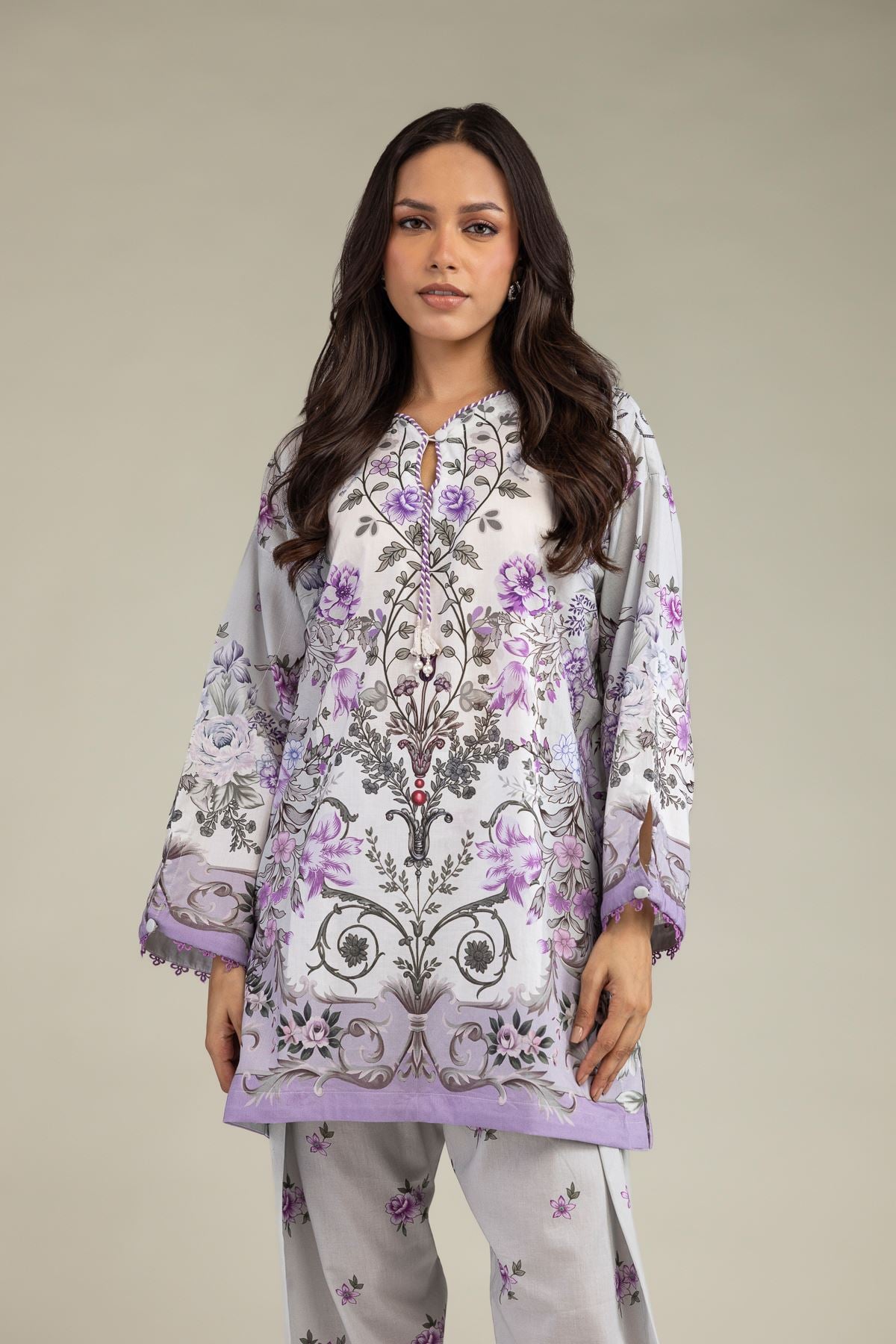 Floral Cambric Kurta
