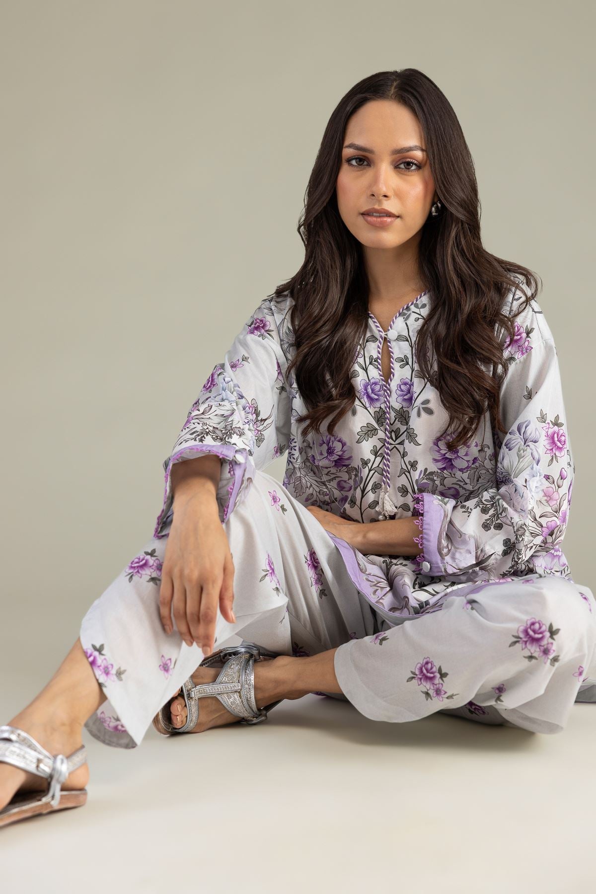 Floral Cambric Kurta