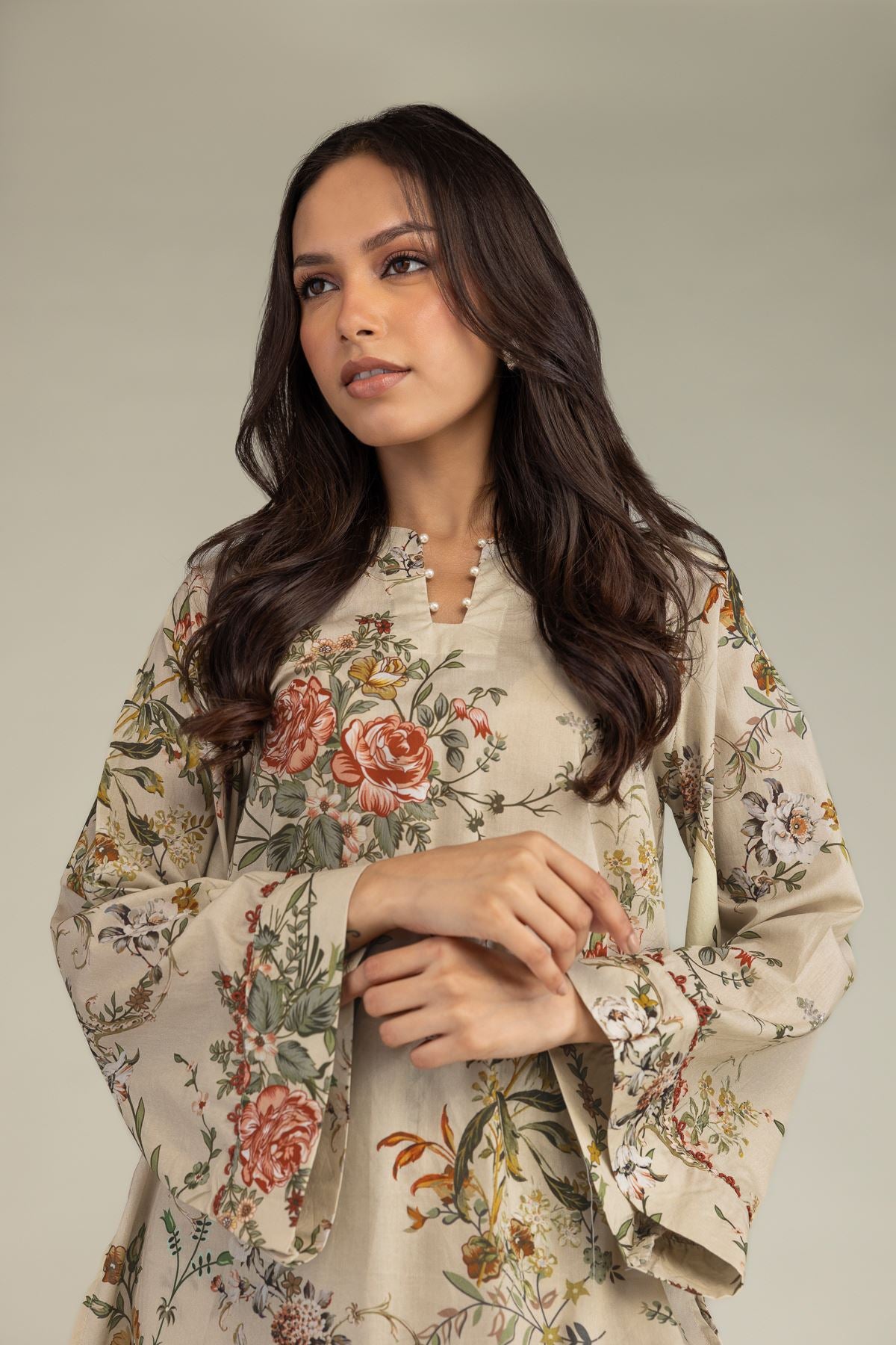 Short Beige Kurta