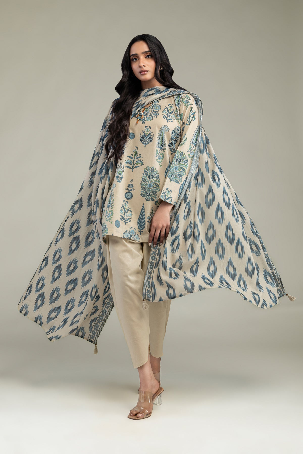 Floral Cambric Kurta