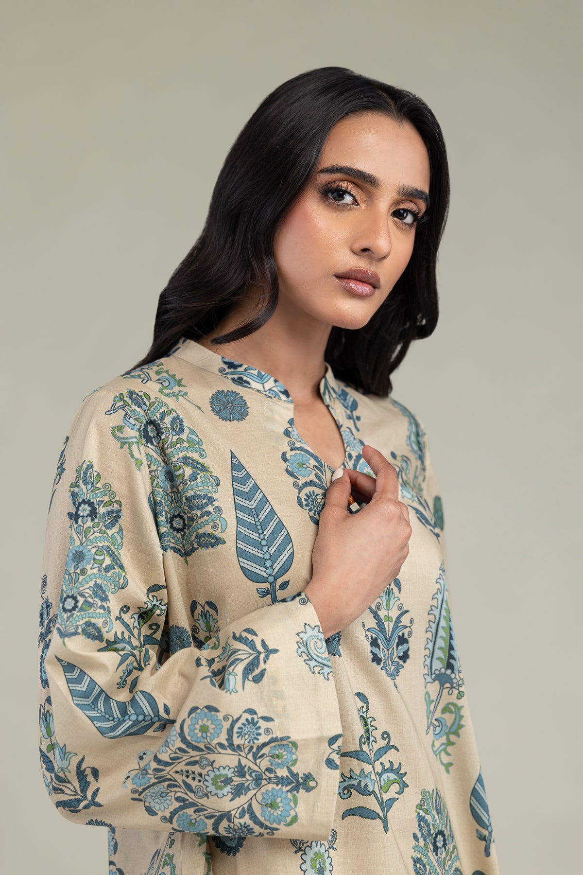 Floral Cambric Kurta