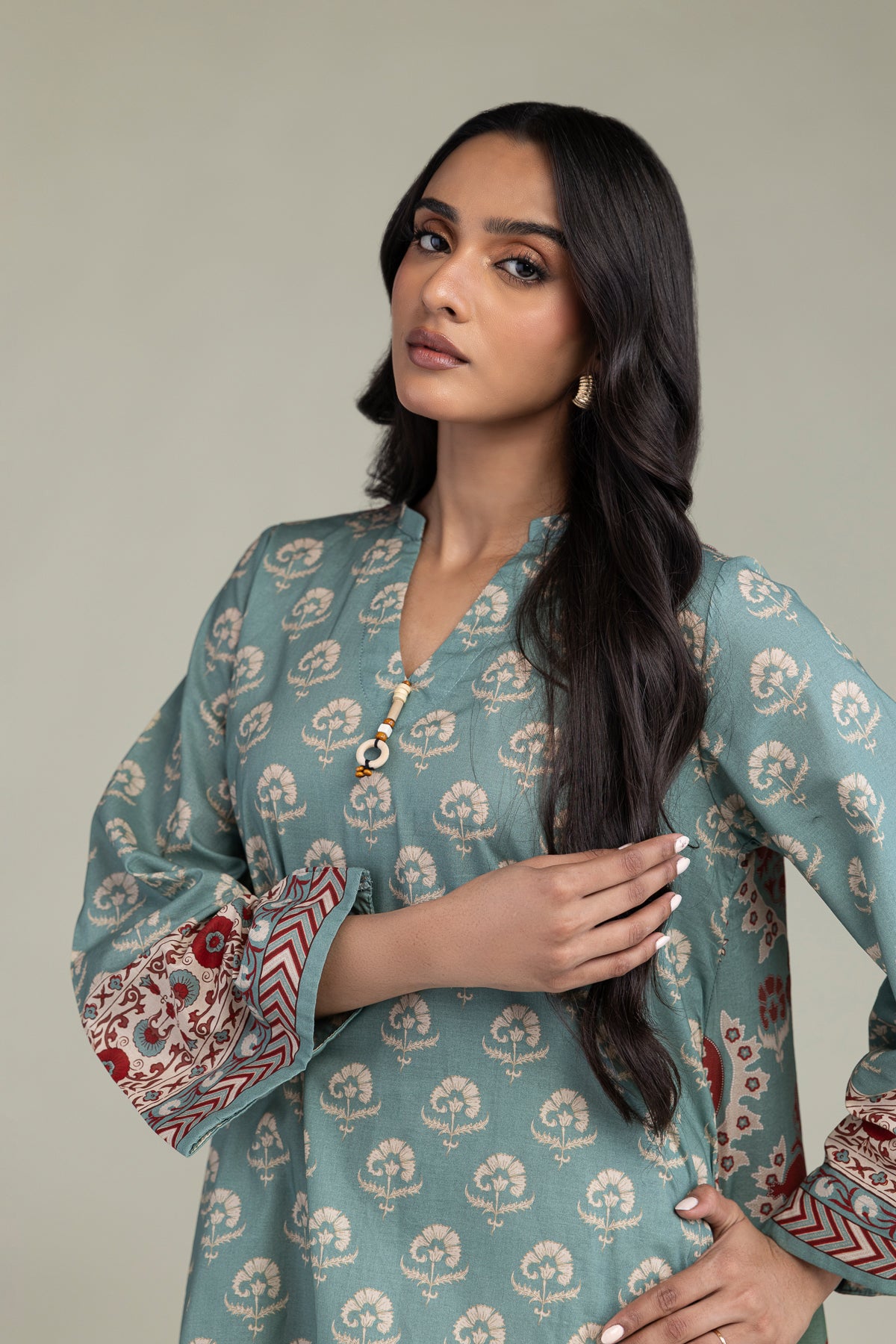 Short Floral Kurta