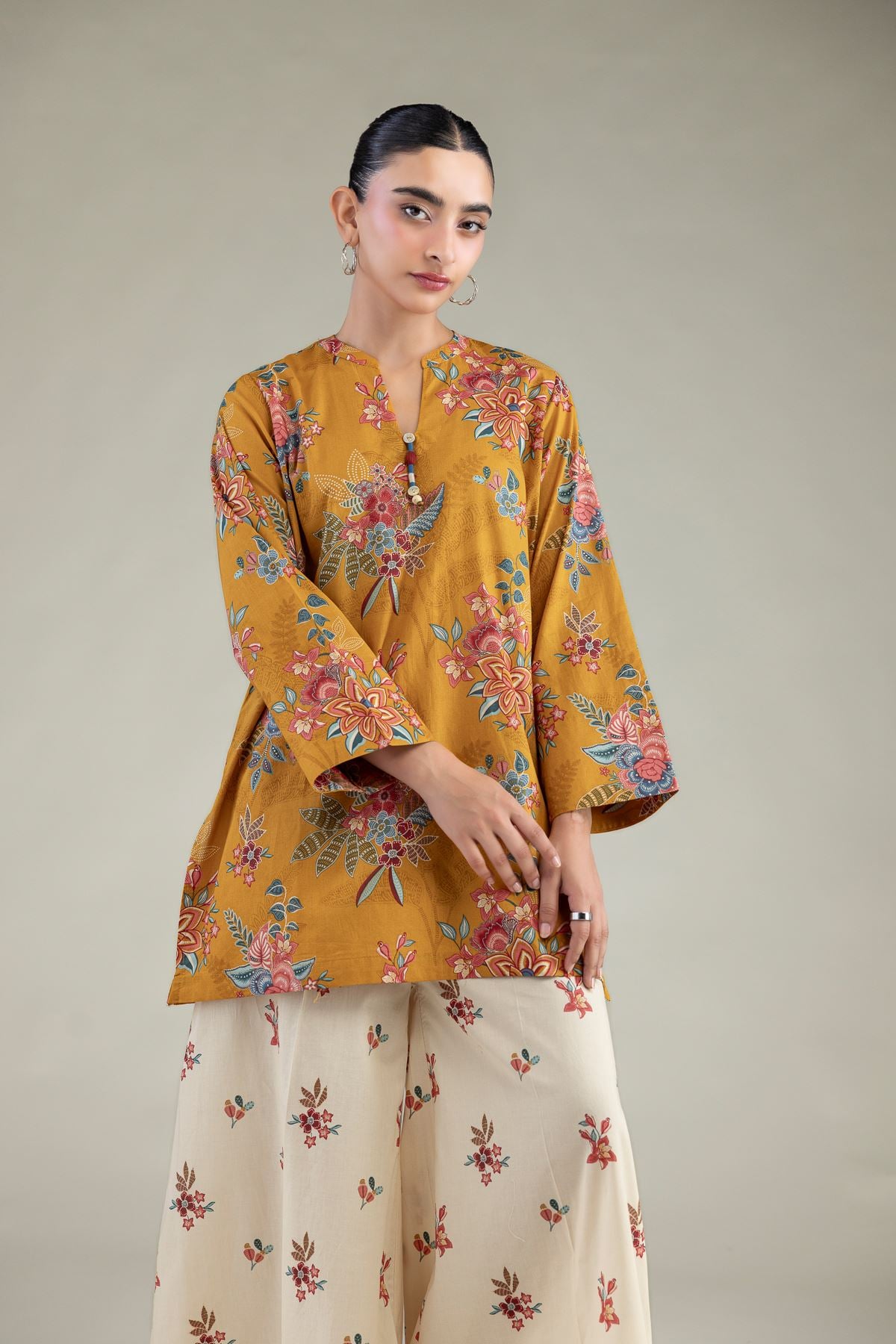 Floral Cambric Kurta