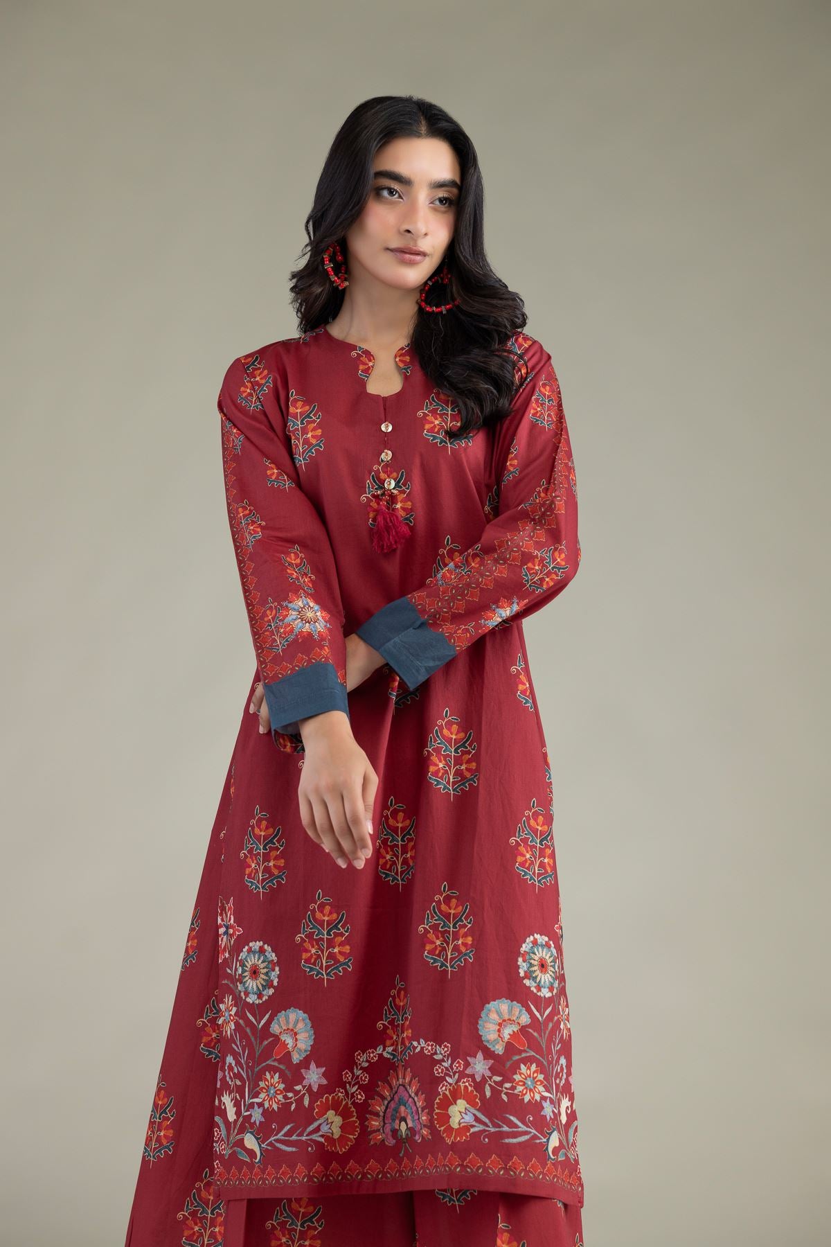 Floral Cambric Kurta