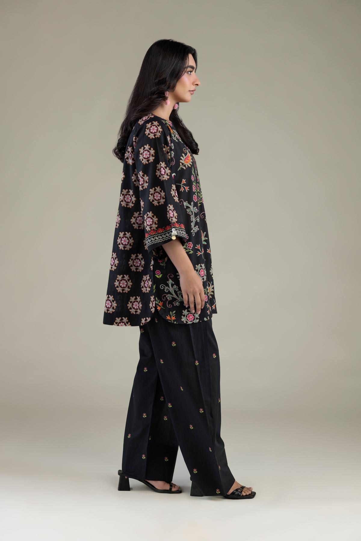 Black Floral Shalwar
