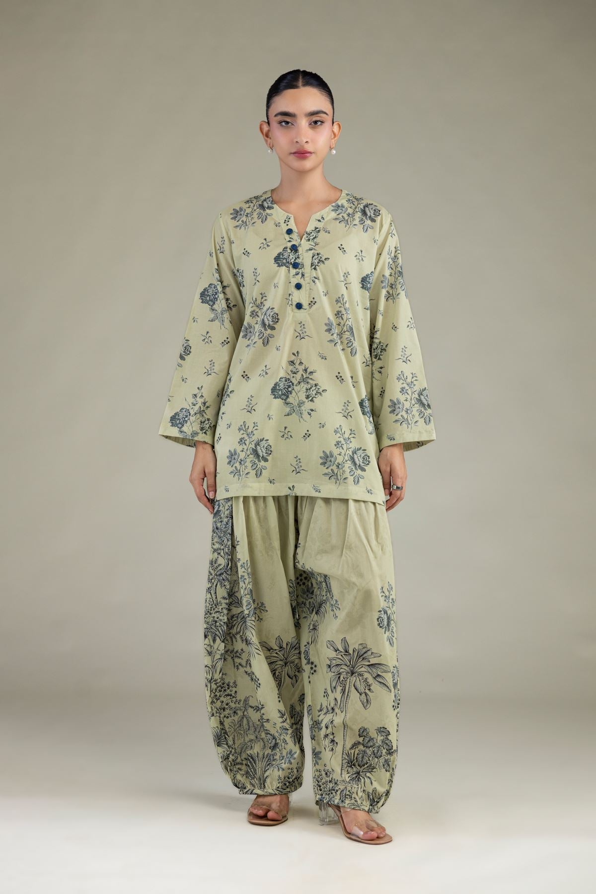 Floral Cambric Kurta