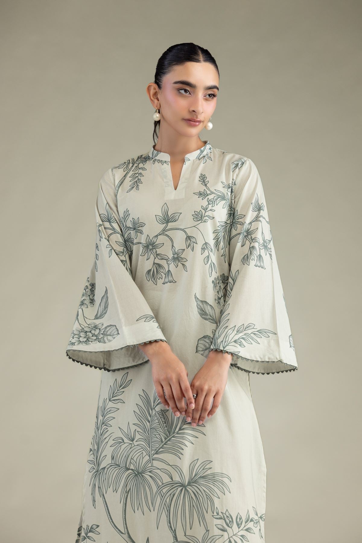 Floral Cambric Kurta