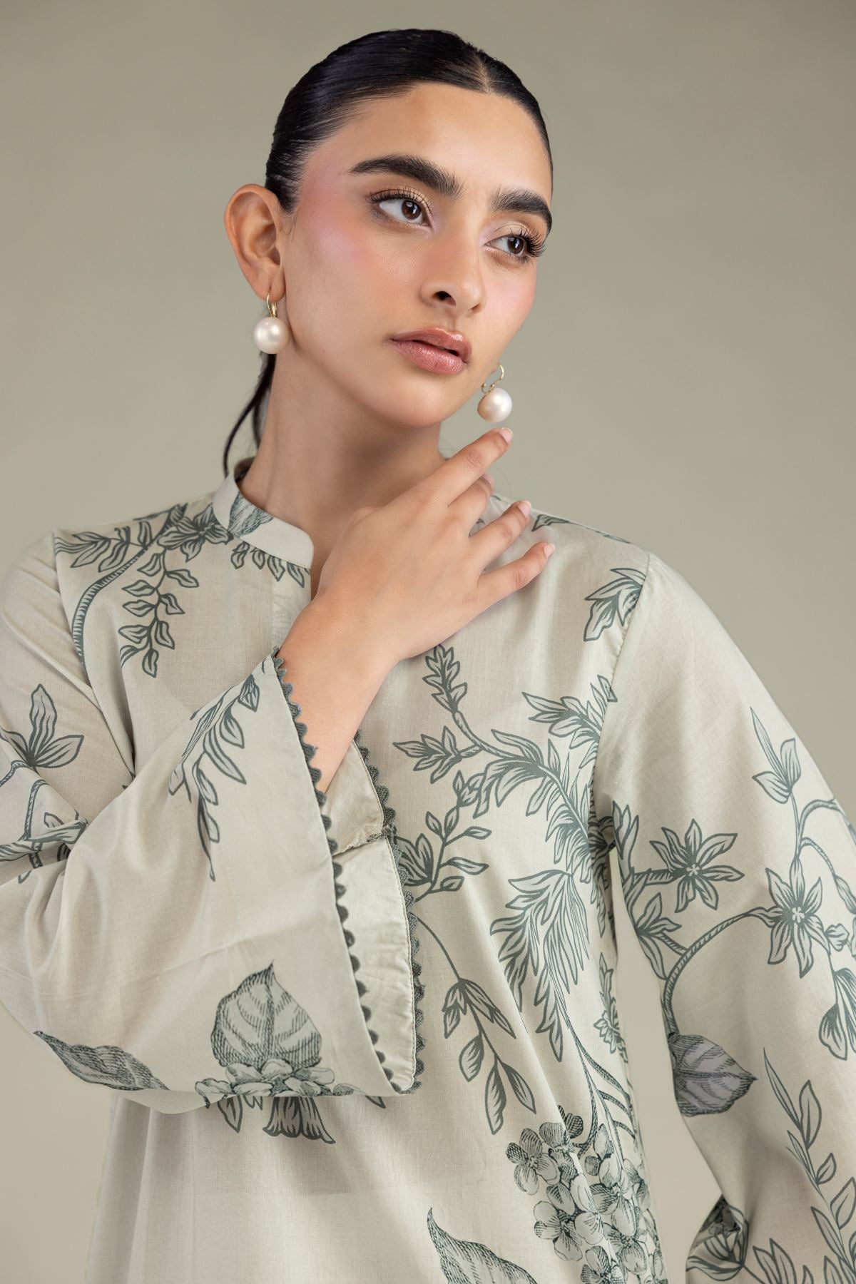 Floral Cambric Kurta