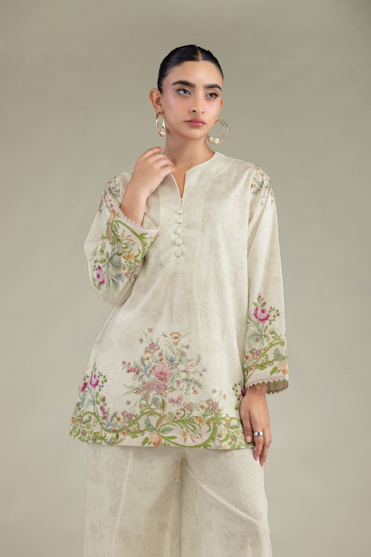 Short V-Neck Kurta