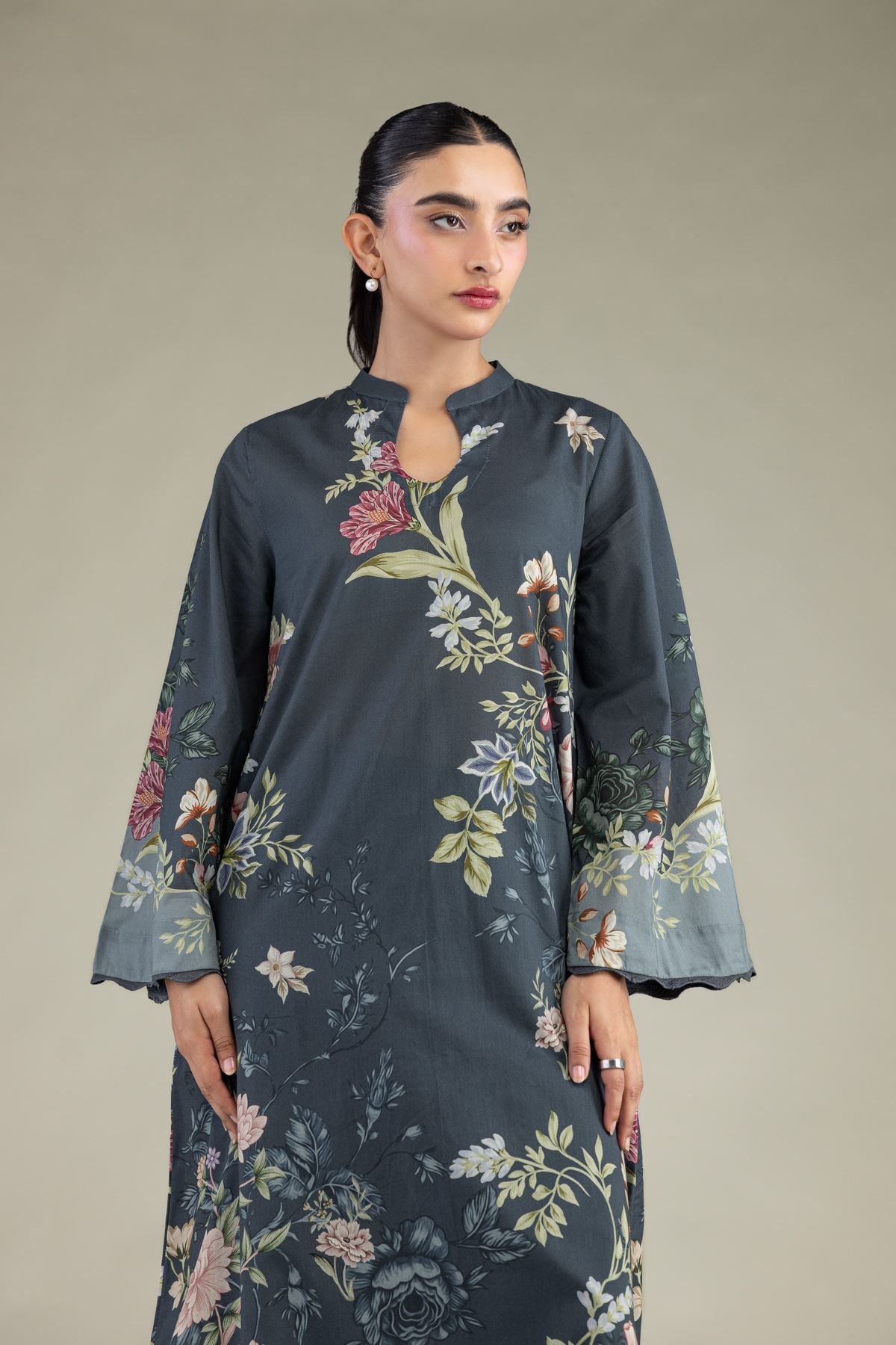 Floral Cambric Kurta