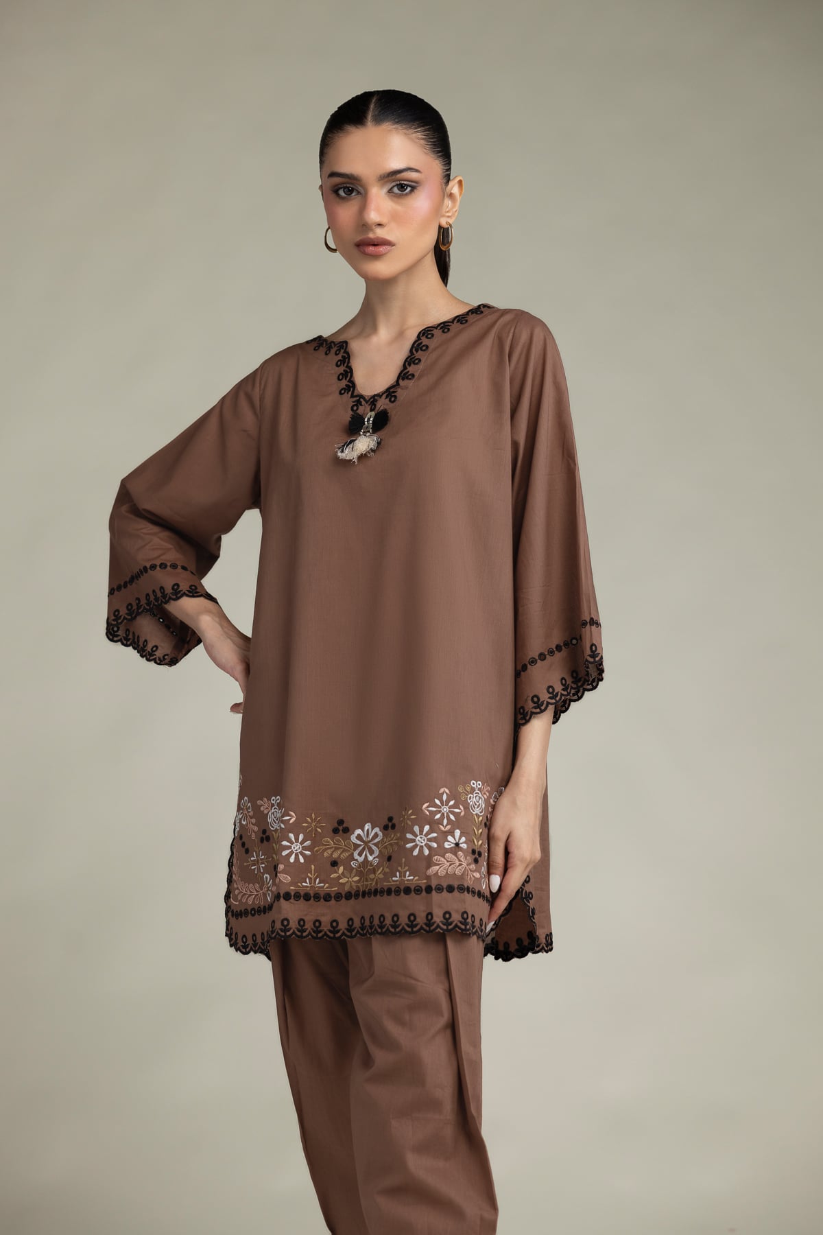 Short Brown Kurta