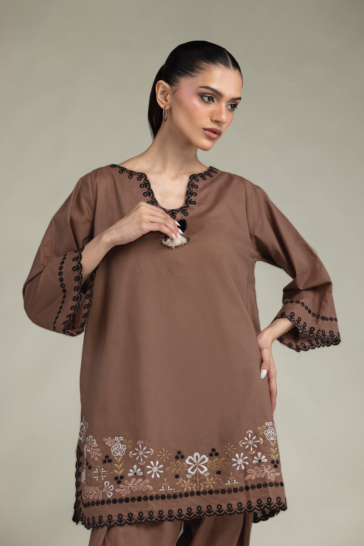 Short Brown Kurta
