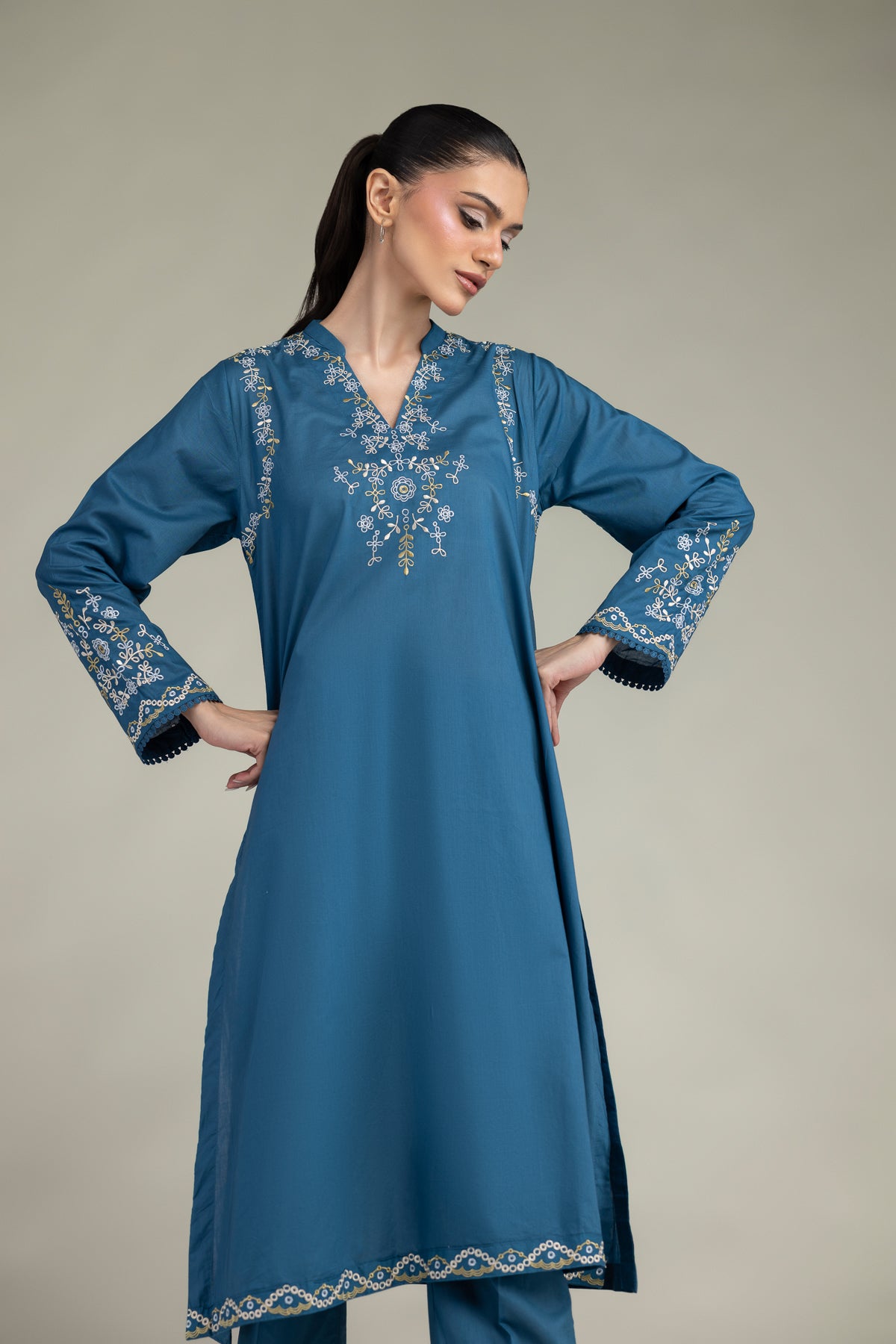 Floral Longline Kurta