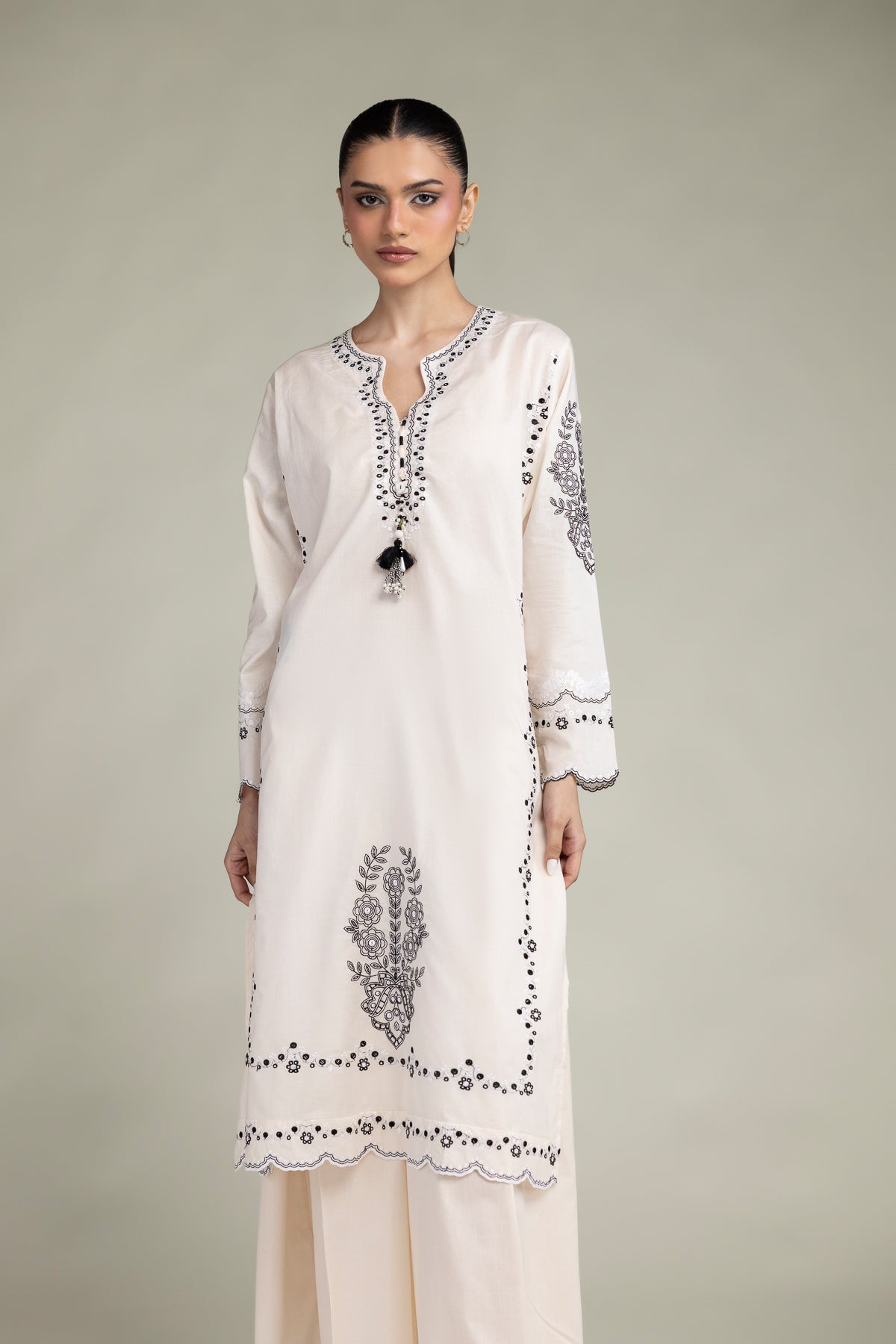 Floral Cambric Kurta