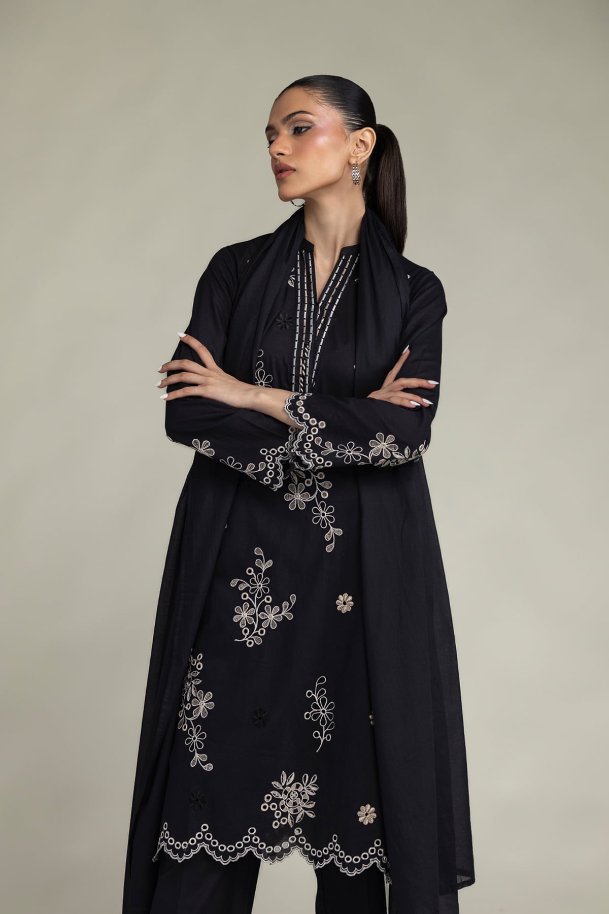 Black Longline Kurta