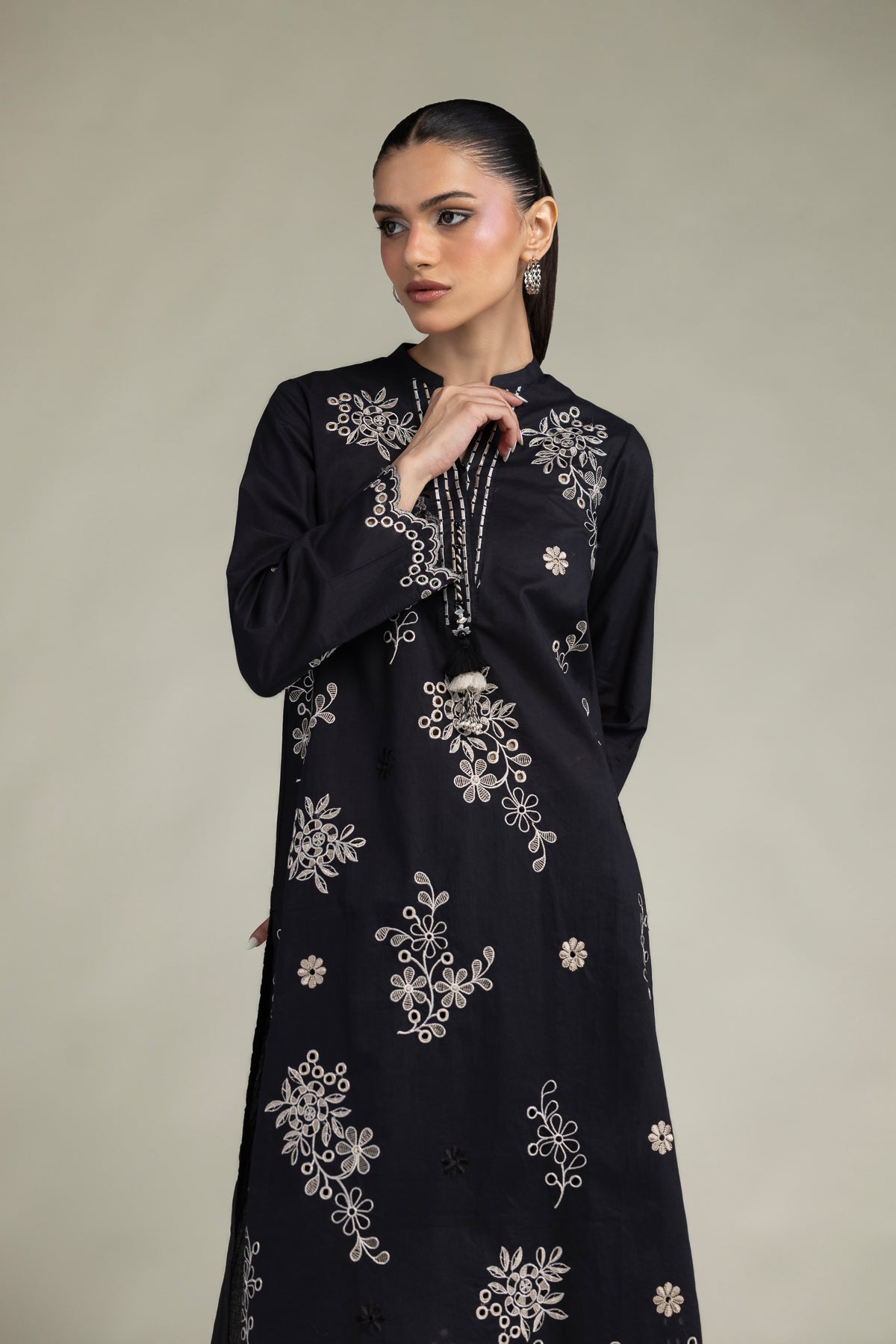 Black Longline Kurta
