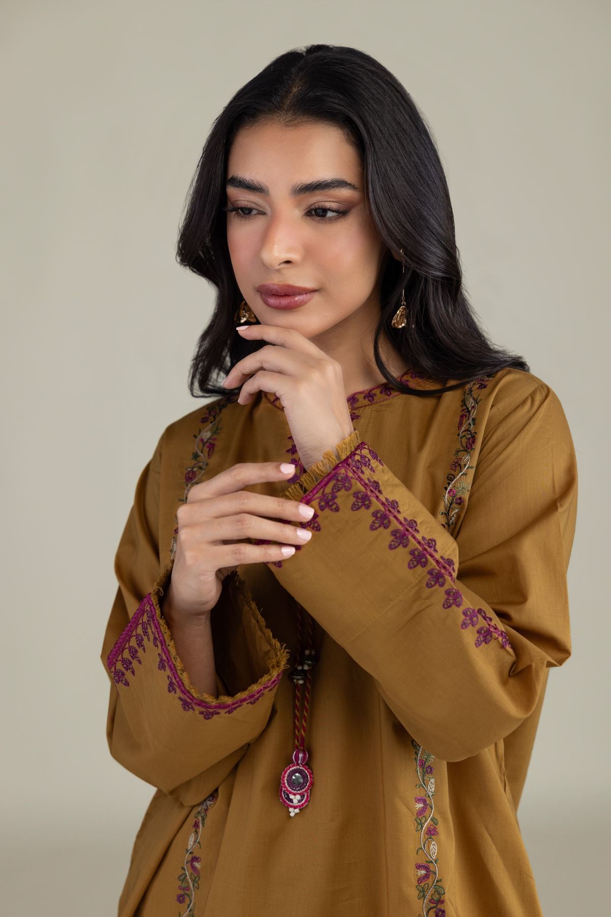 Floral Cambric Kurta