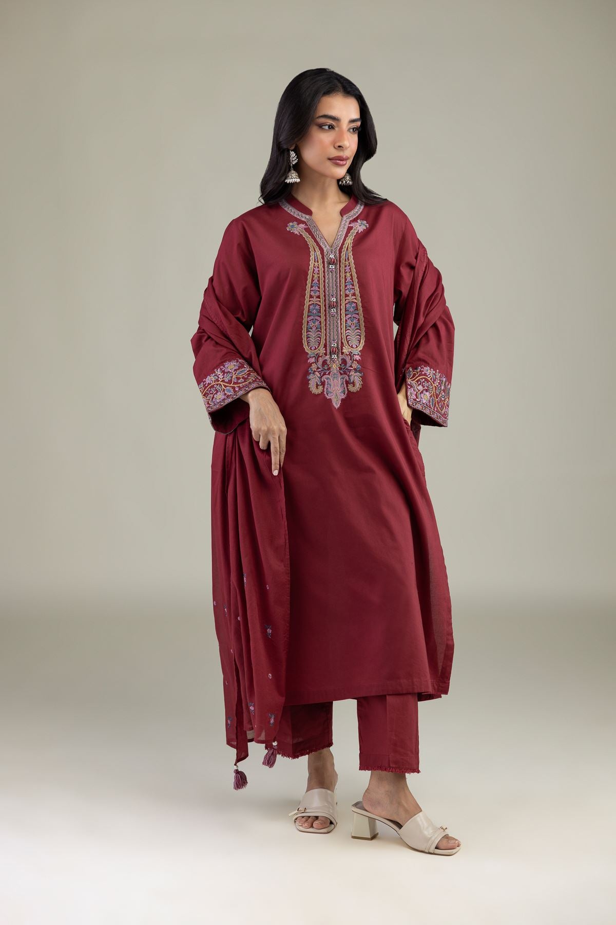 Floral Cambric Kurta