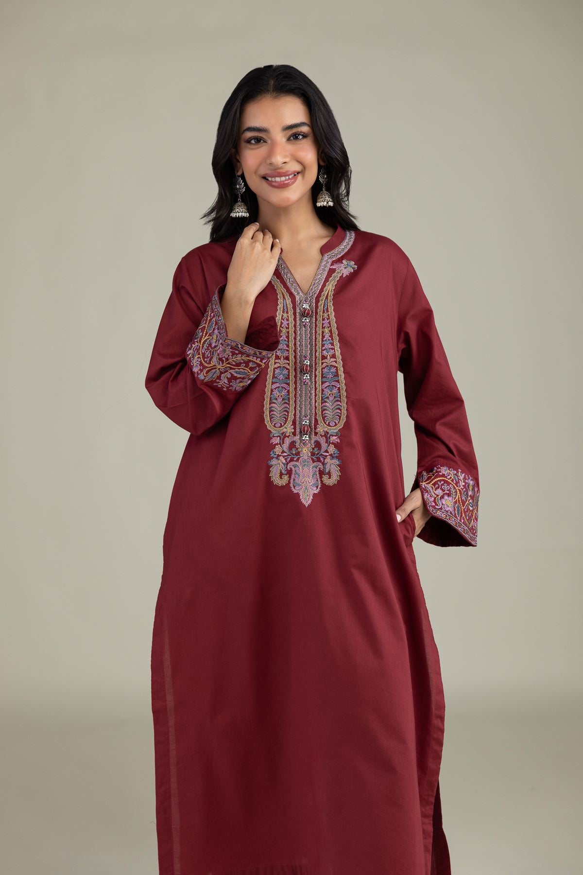 Floral Cambric Kurta