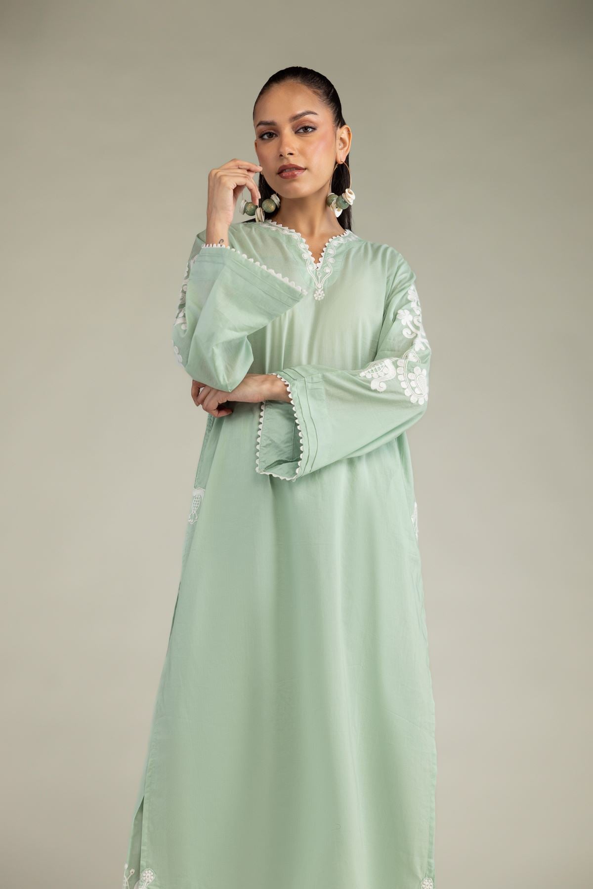 Floral Cambric Kurta
