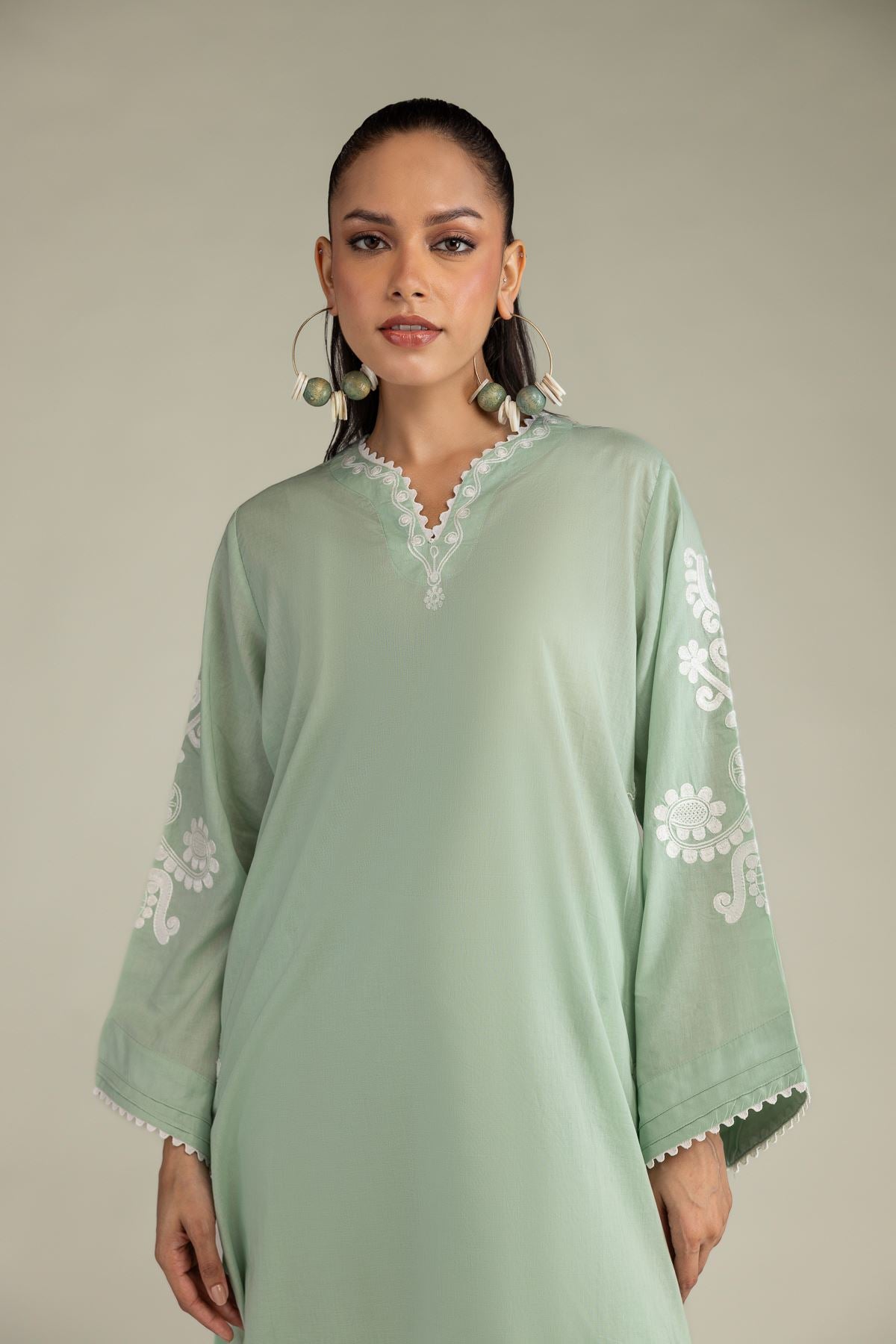 Floral Cambric Kurta