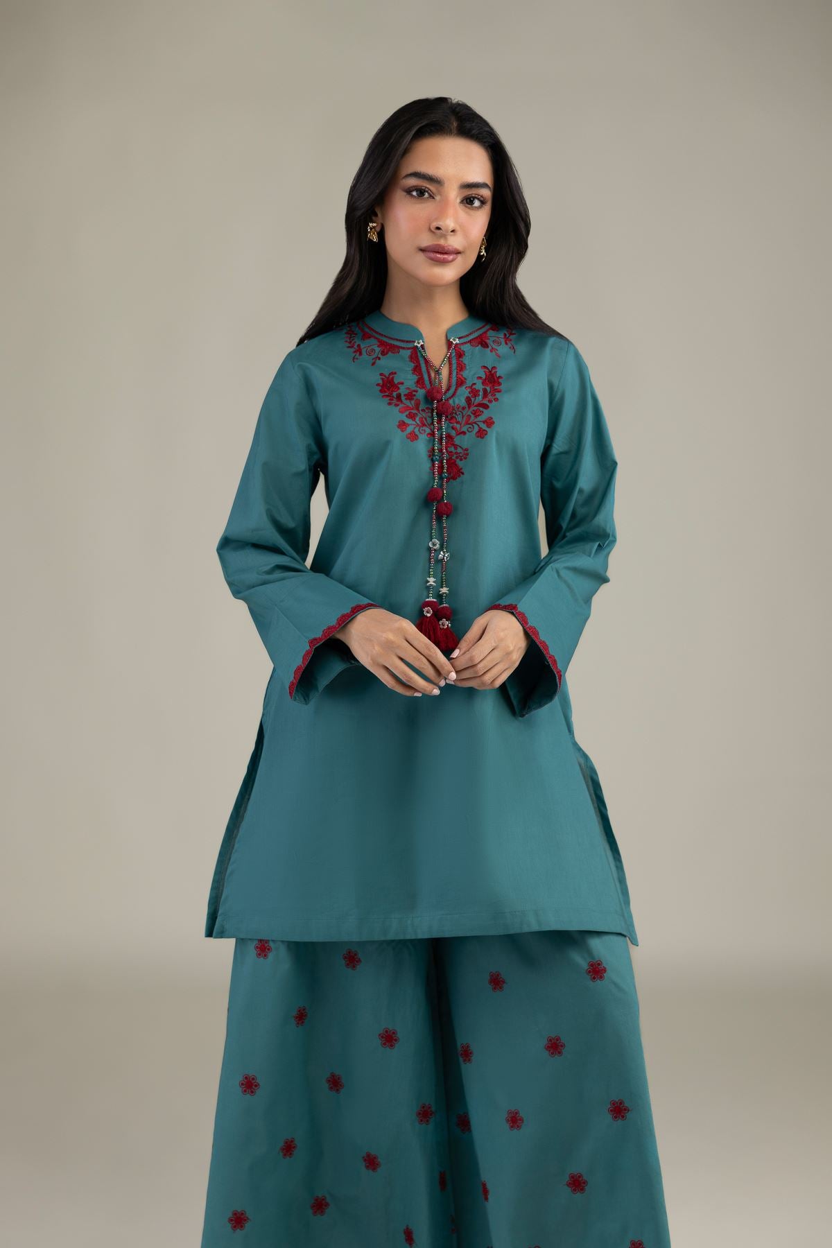 Floral Cambric Kurta