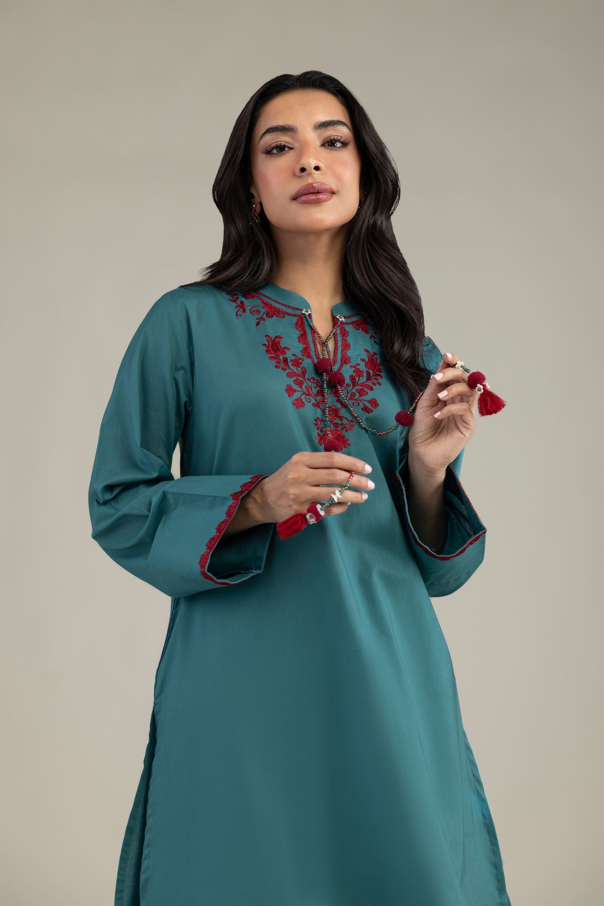 Floral Cambric Kurta
