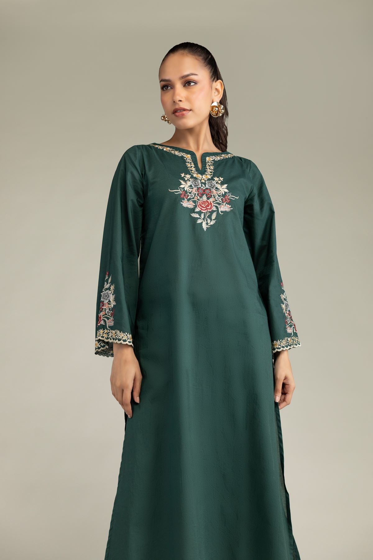 Green Cambric Kurta