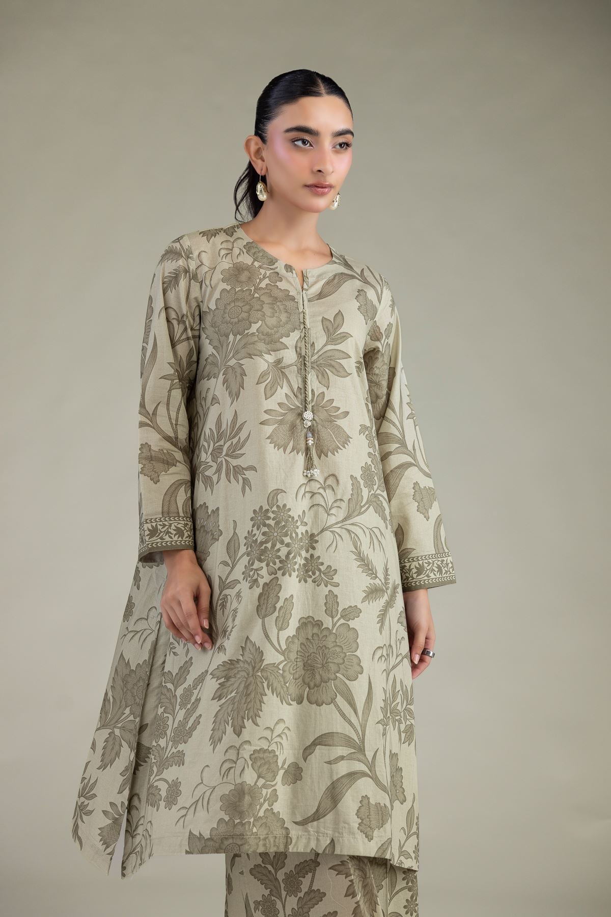 Floral Cambric Kurta