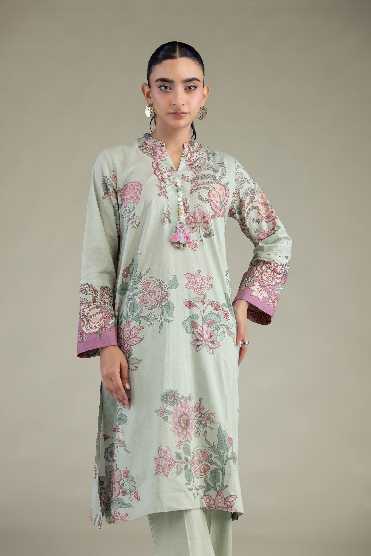 Floral Cambric Kurta