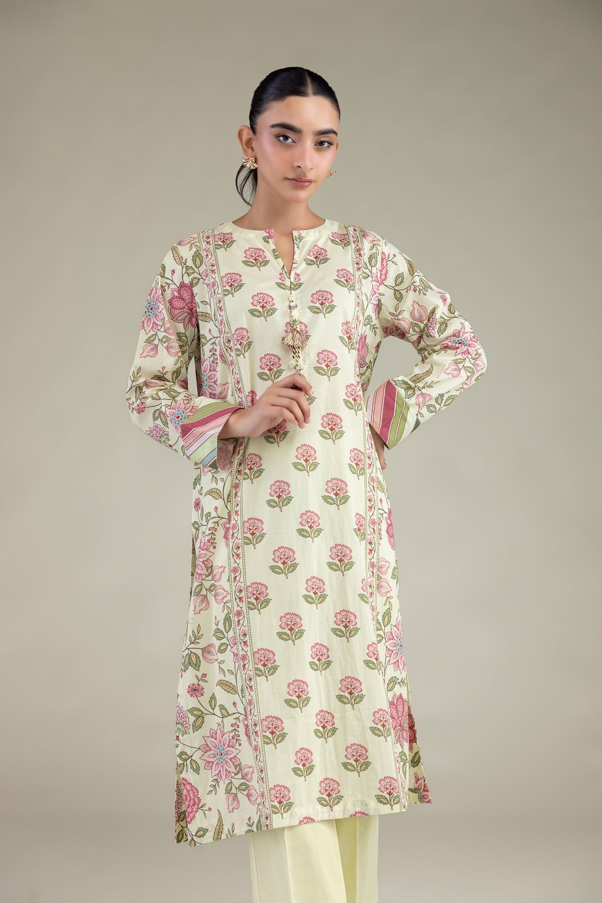 Floral Cambric Kurta