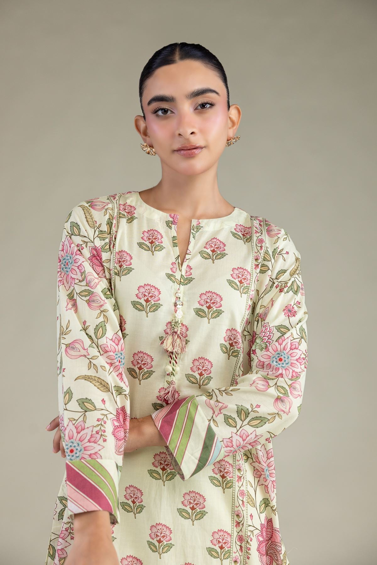 Floral Cambric Kurta