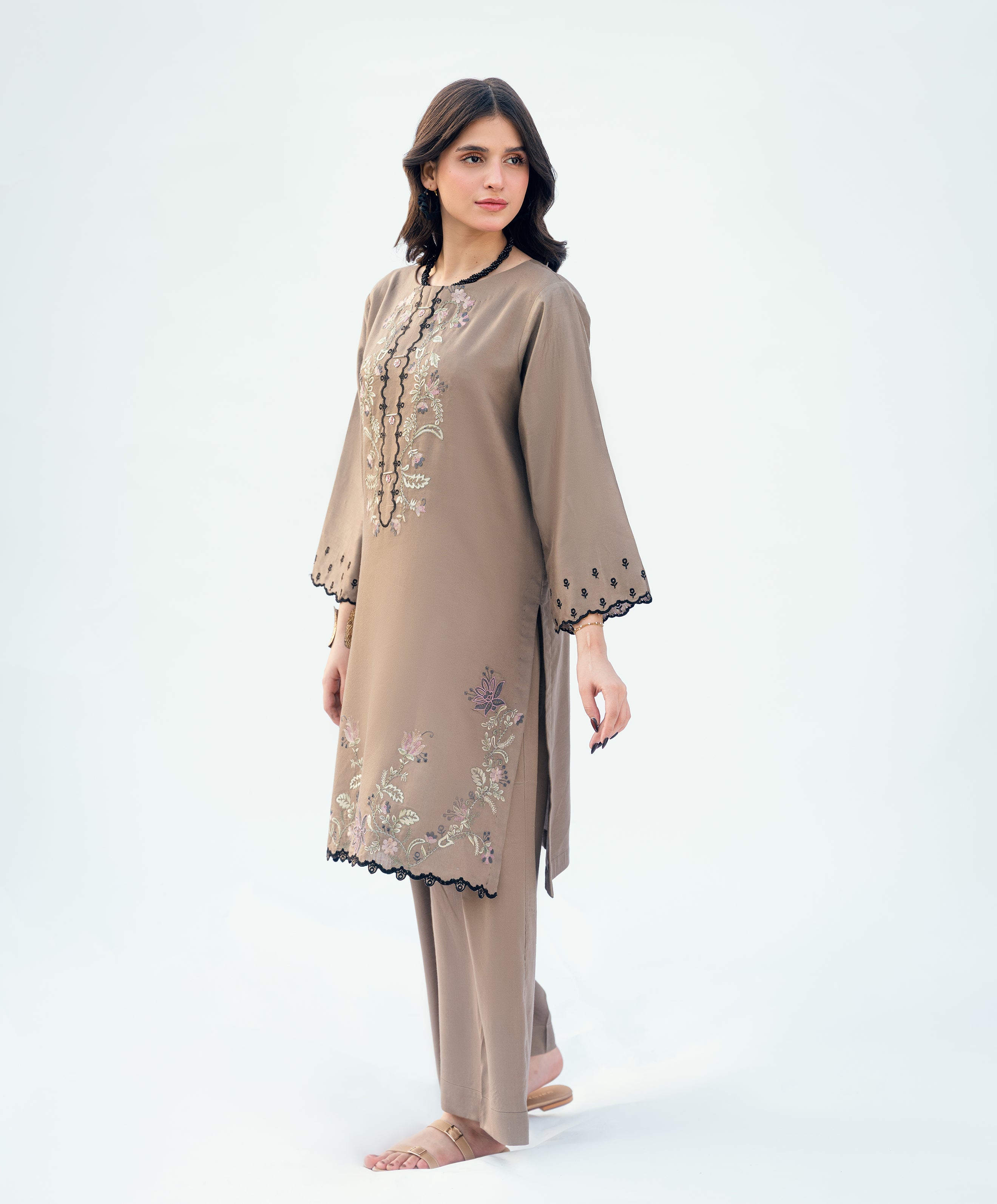 Muted Garden | 2 pc Stitched