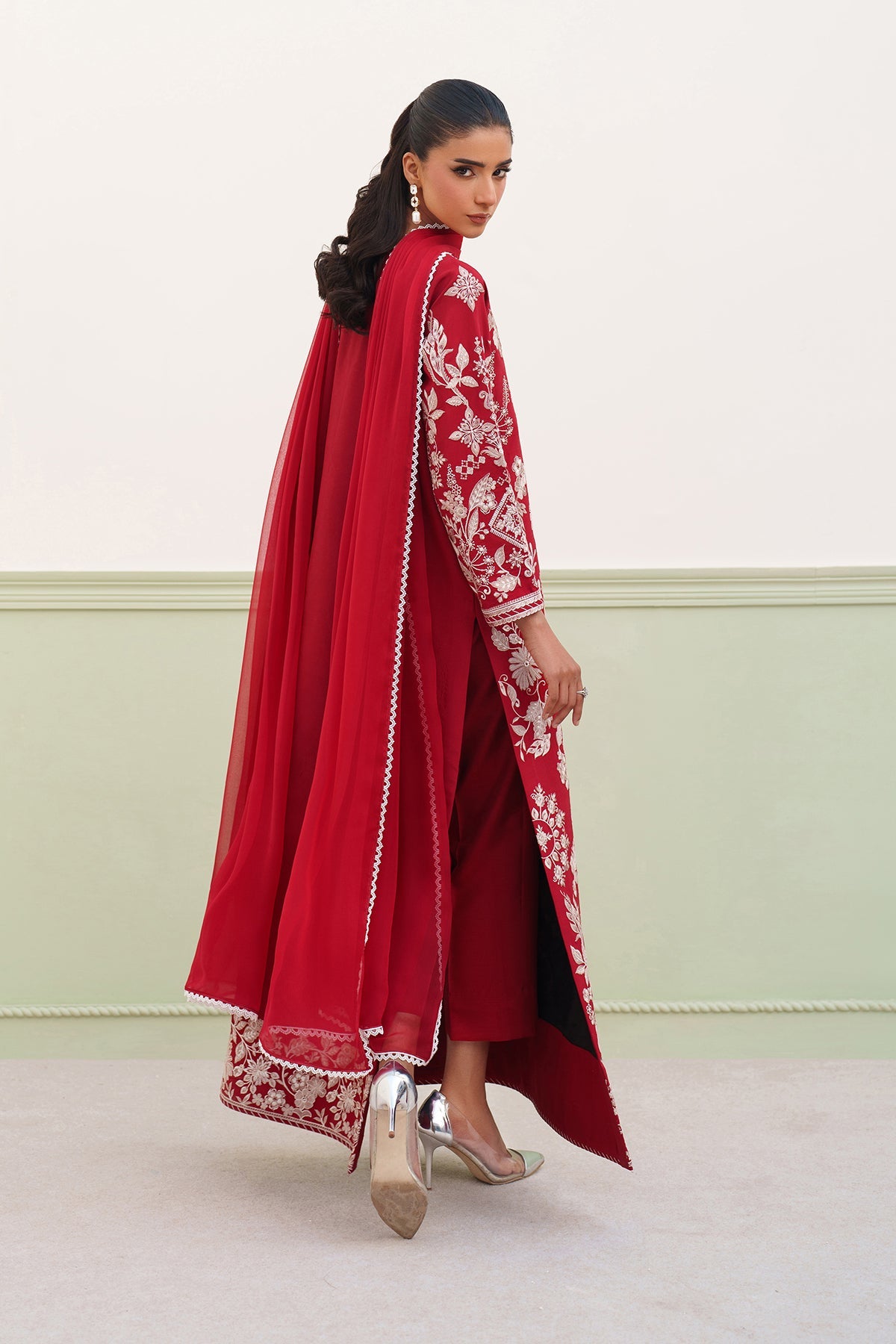 EMBROIDERED RAW SILK SF-4386