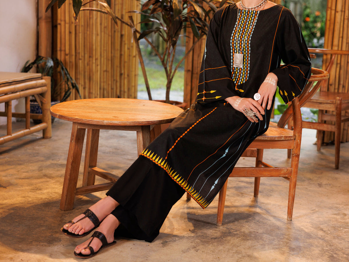 Black Lawn 2 Piece Stitched - ALT-2PS-LKS-1015