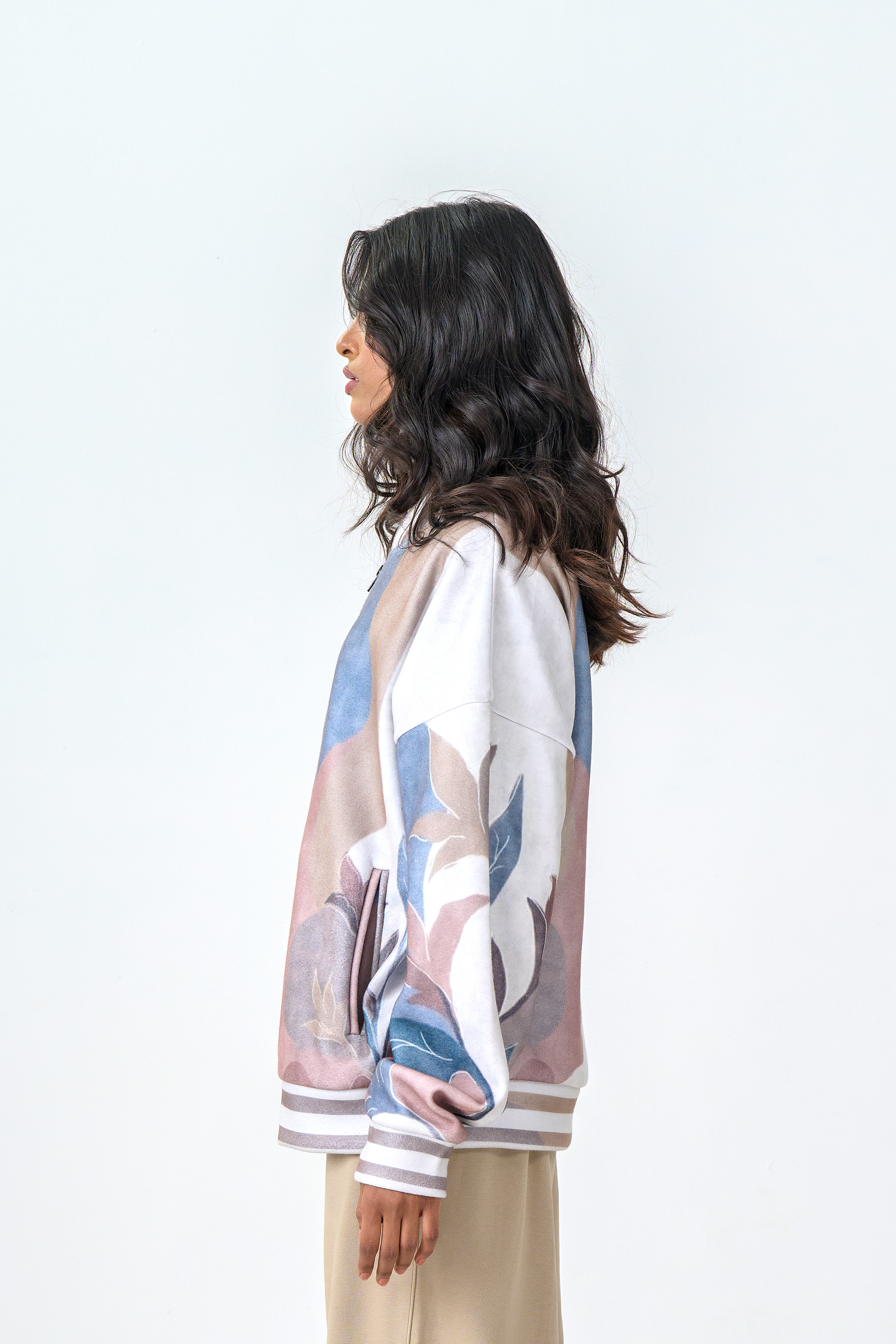 Bomber Jacket (Watercolour Leaf)