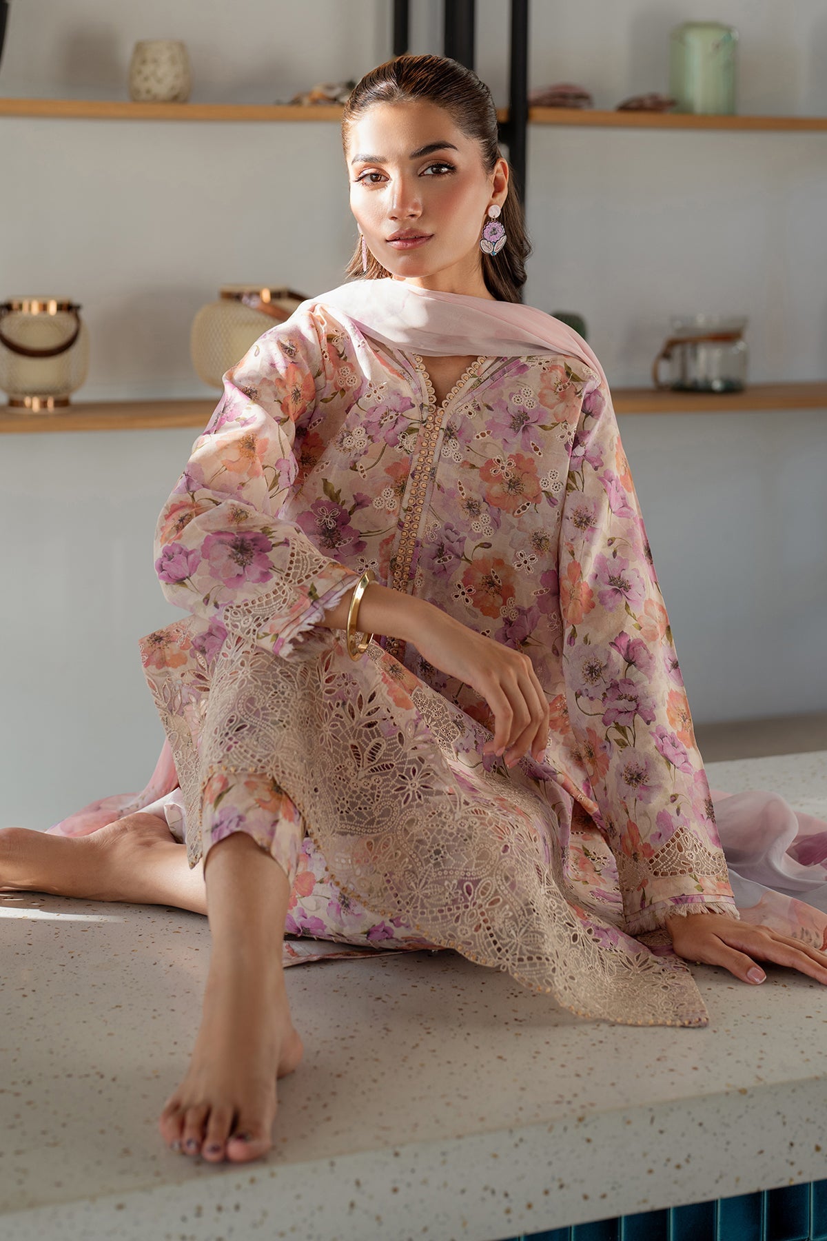 EMBROIDERED PRINTED LAWN SF-4099