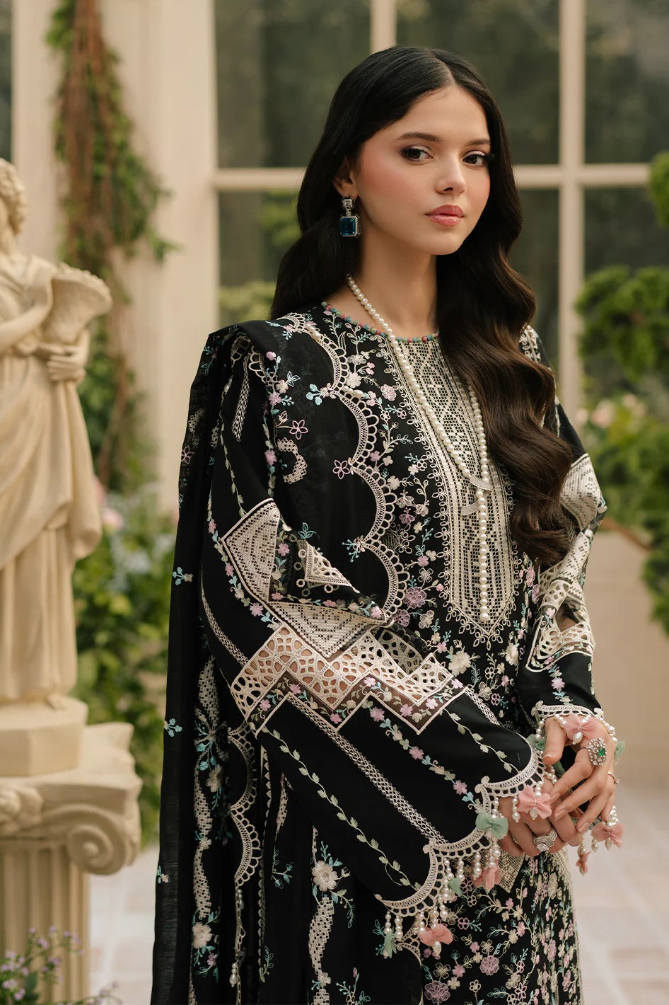 Bin Ilyas - 103 - B - Luxury Lawn Embroidered 3 Piece Unstitched Fareesa