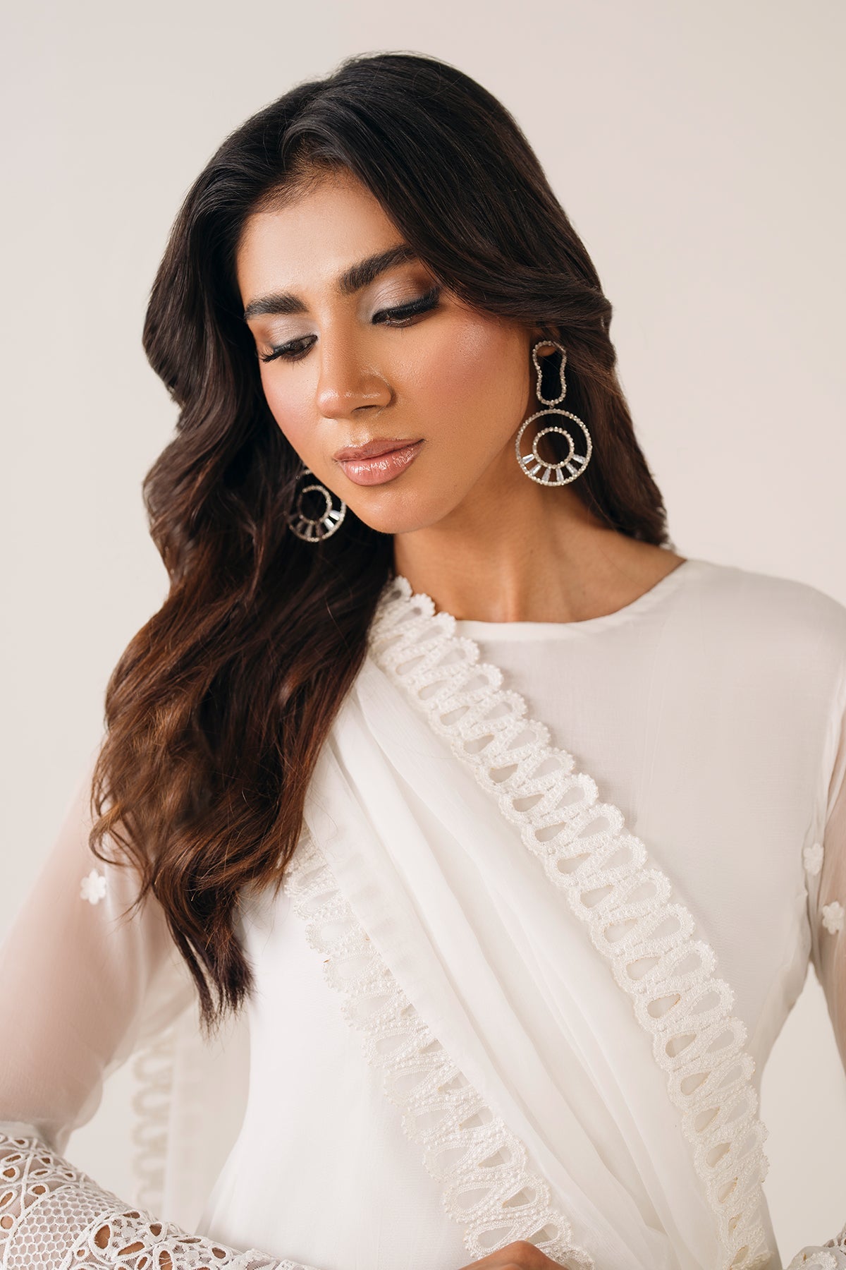 EMBROIDERED CHIFFON FROCK PR-1125