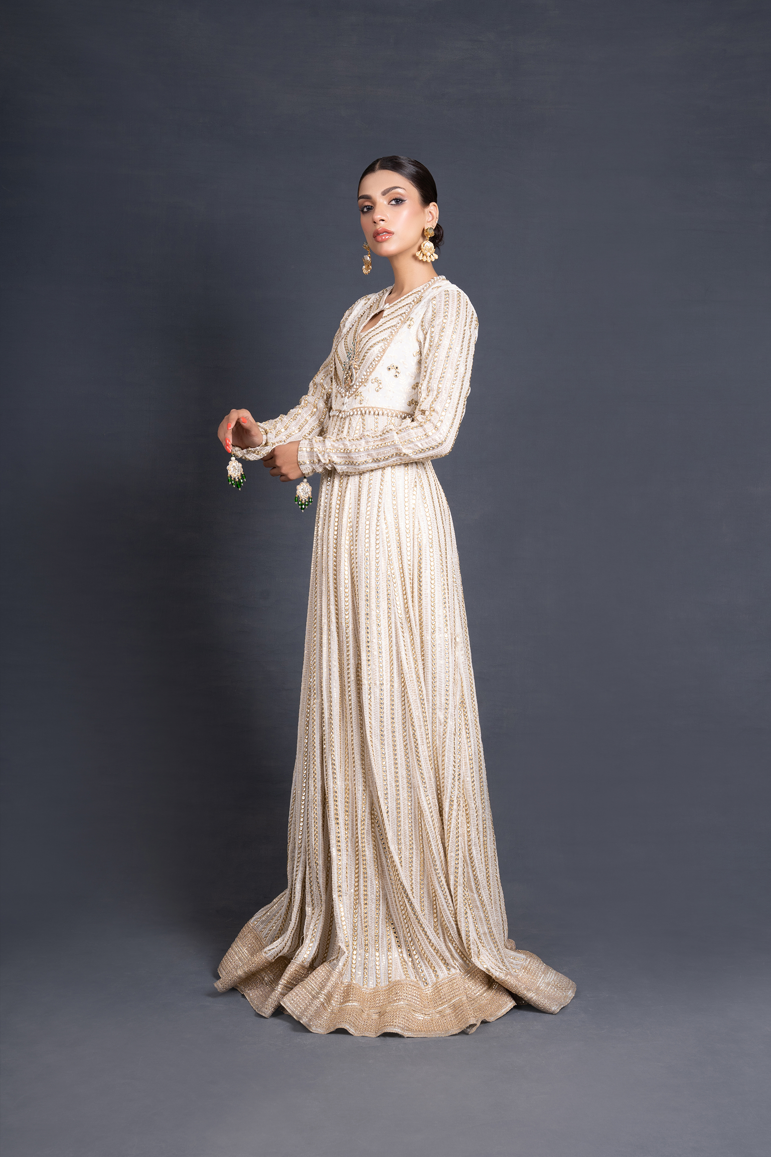 Mirror Embroidered Classic Anarkali
