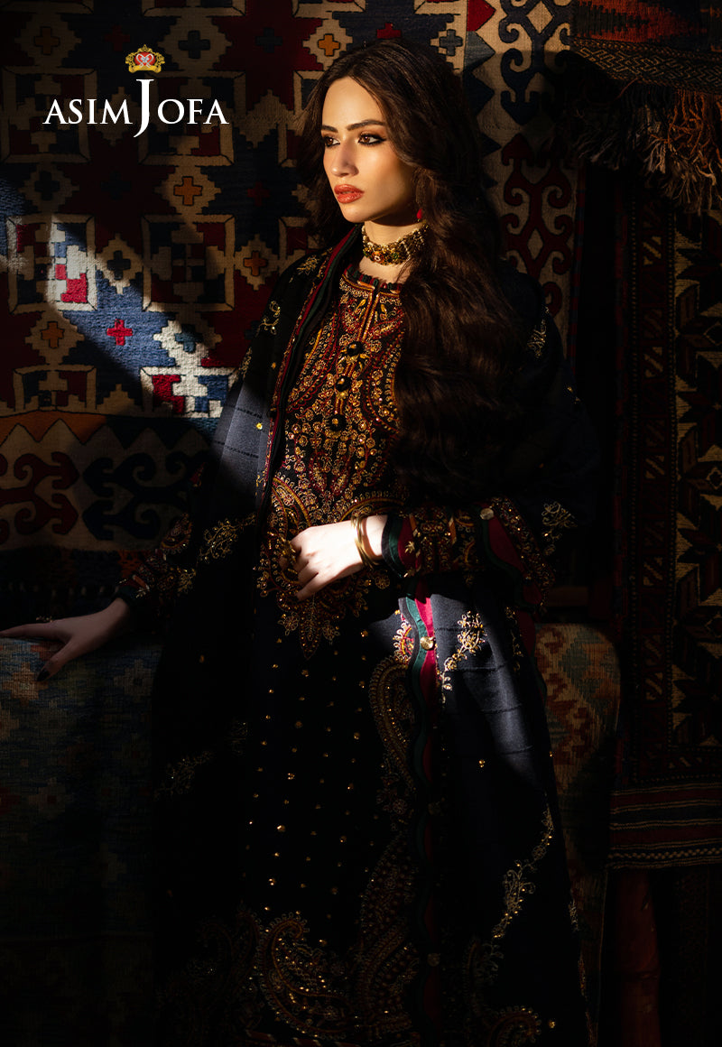 Ajlso-06 Unstitched 3 Pcs Shirt Dupatta Trouser
