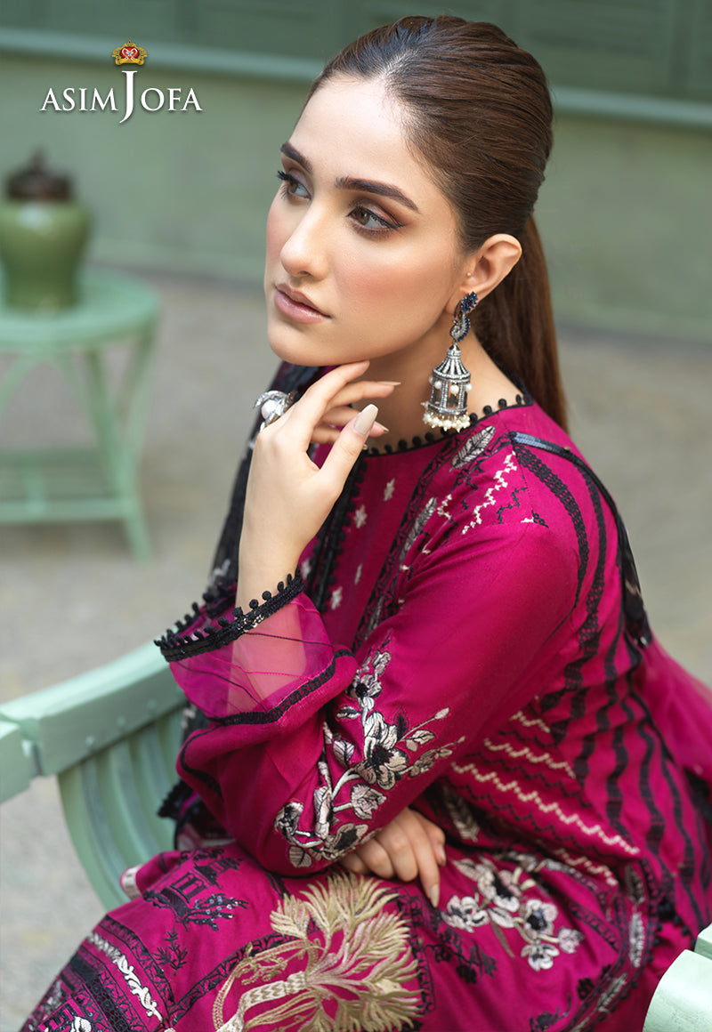 AJFC-44 EMBROIDERED COTTON NET 3 PCS