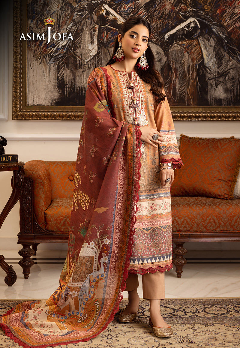 AJIW-10 EMBROIDERED KARANDI 3 PCS