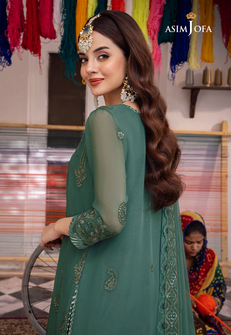 AJAB-23 EMBROIDERED CHIFFON 3 PCS
