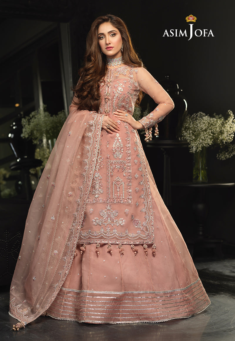 AJN-12 EMBROIDERED ORGANZA 3 PCS