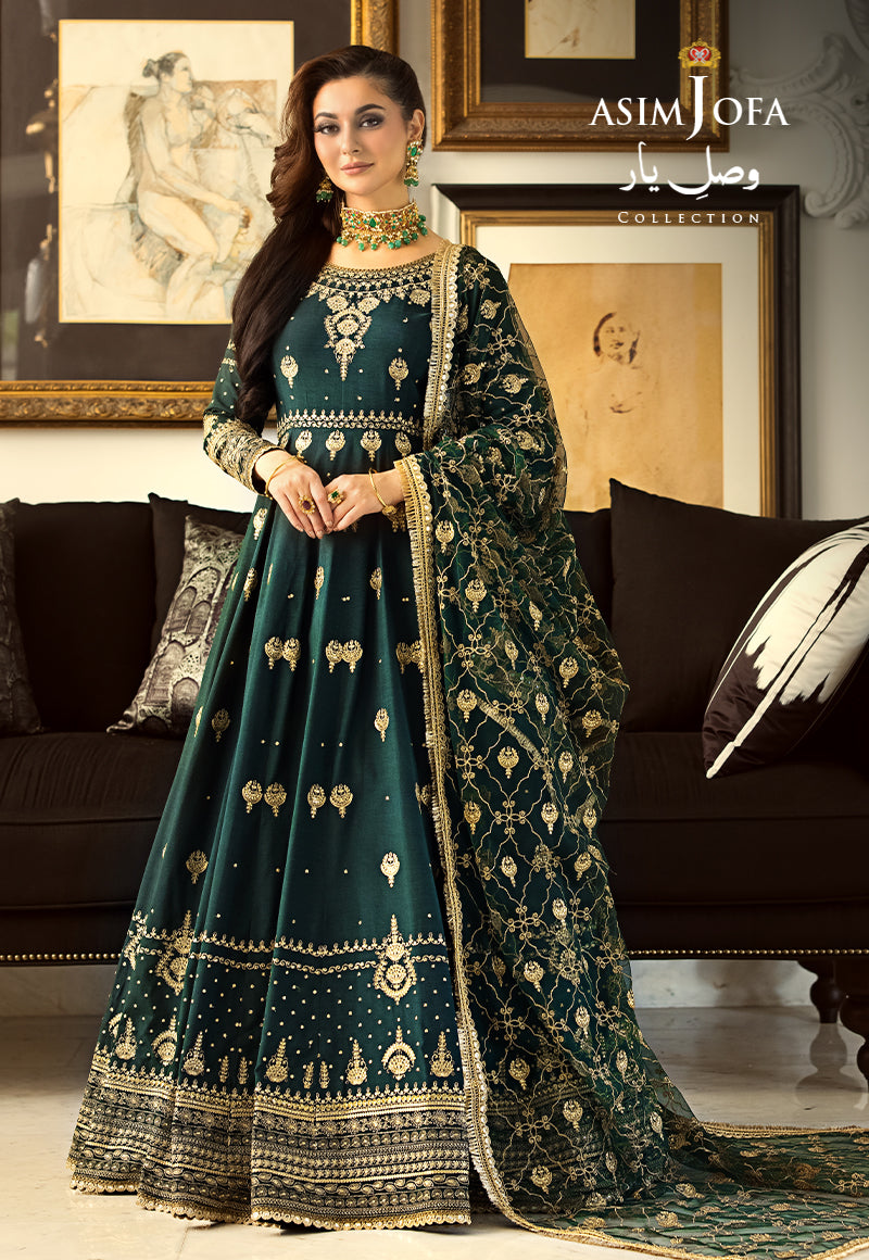 AJVY-08 EMBROIDERED INDIAN RAW SILK 3 PCS